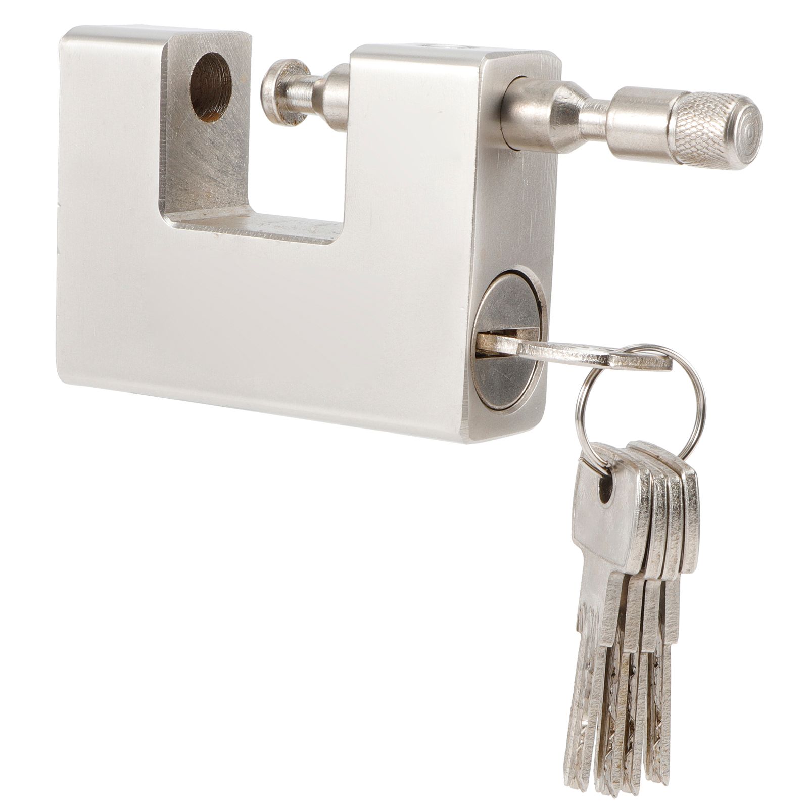High Security Padlock Rectangular Thick Shackle AntiTheft Iron DShaped Door Lock view 6