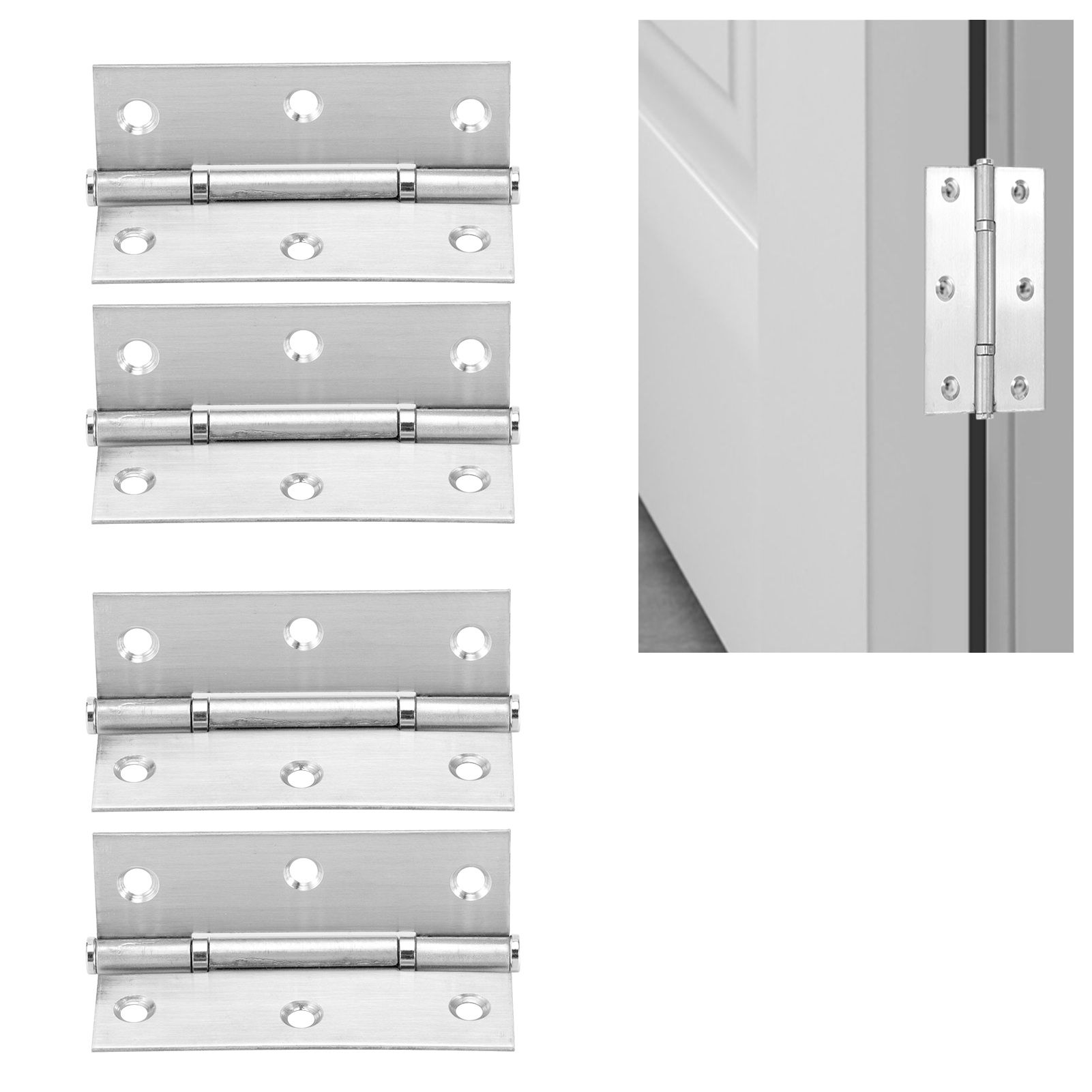 7 Pair Stainless Steel Small Hinge Household Cabinet Door Hinges Furniture view 10