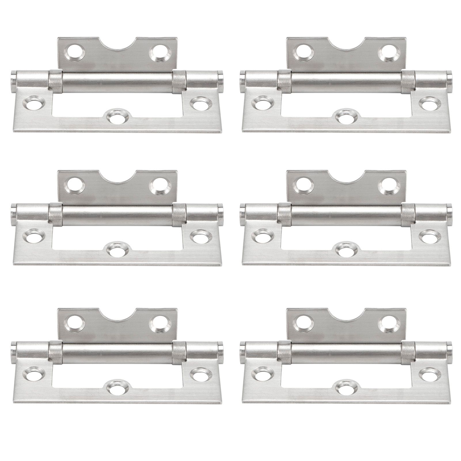 6PCS Stainless Steel Hinge Mute Door Window Flat Open Hinge Furniture Hardware