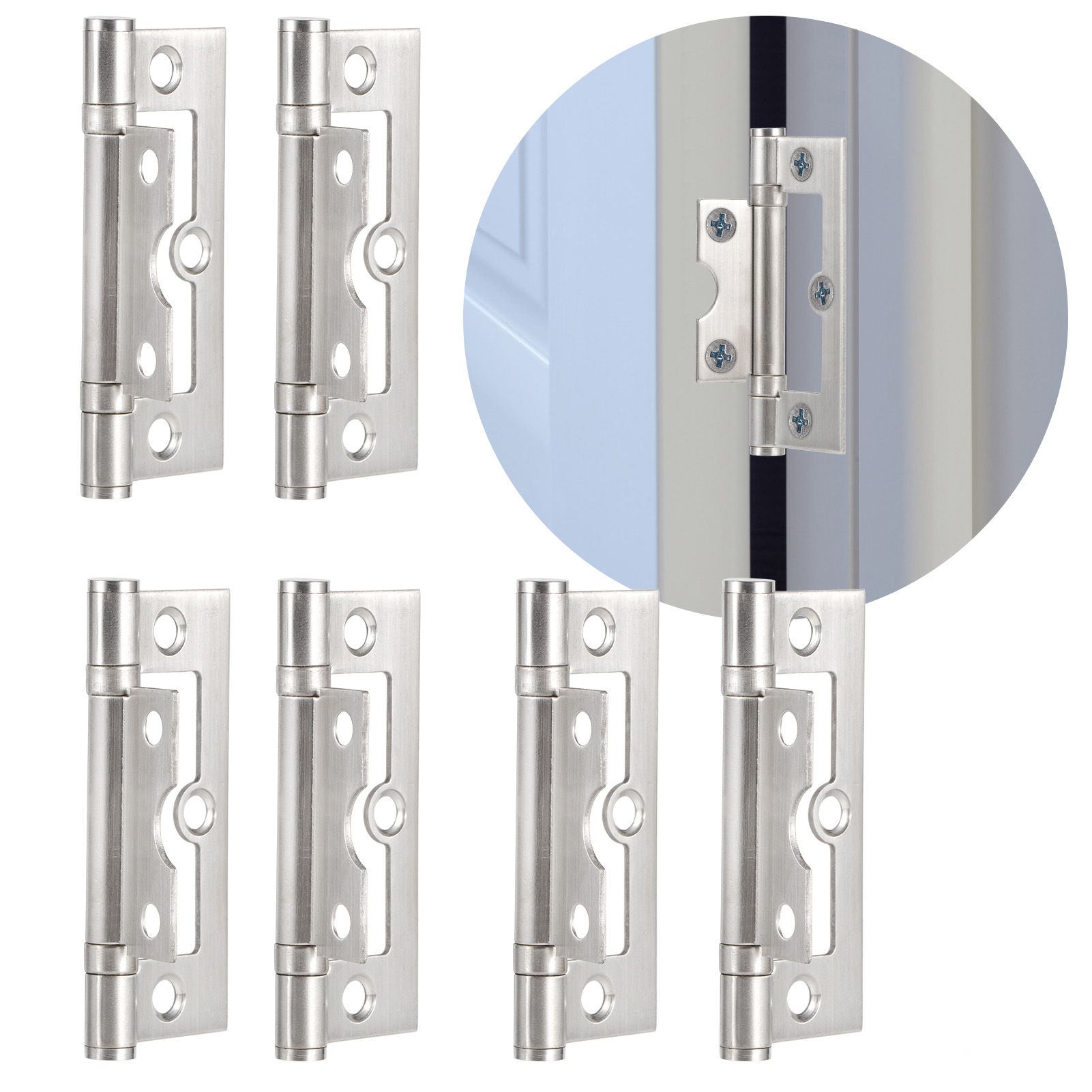 6PCS Stainless Steel Hinge Mute Door Window Flat Open Hinge Furniture Hardware view 11