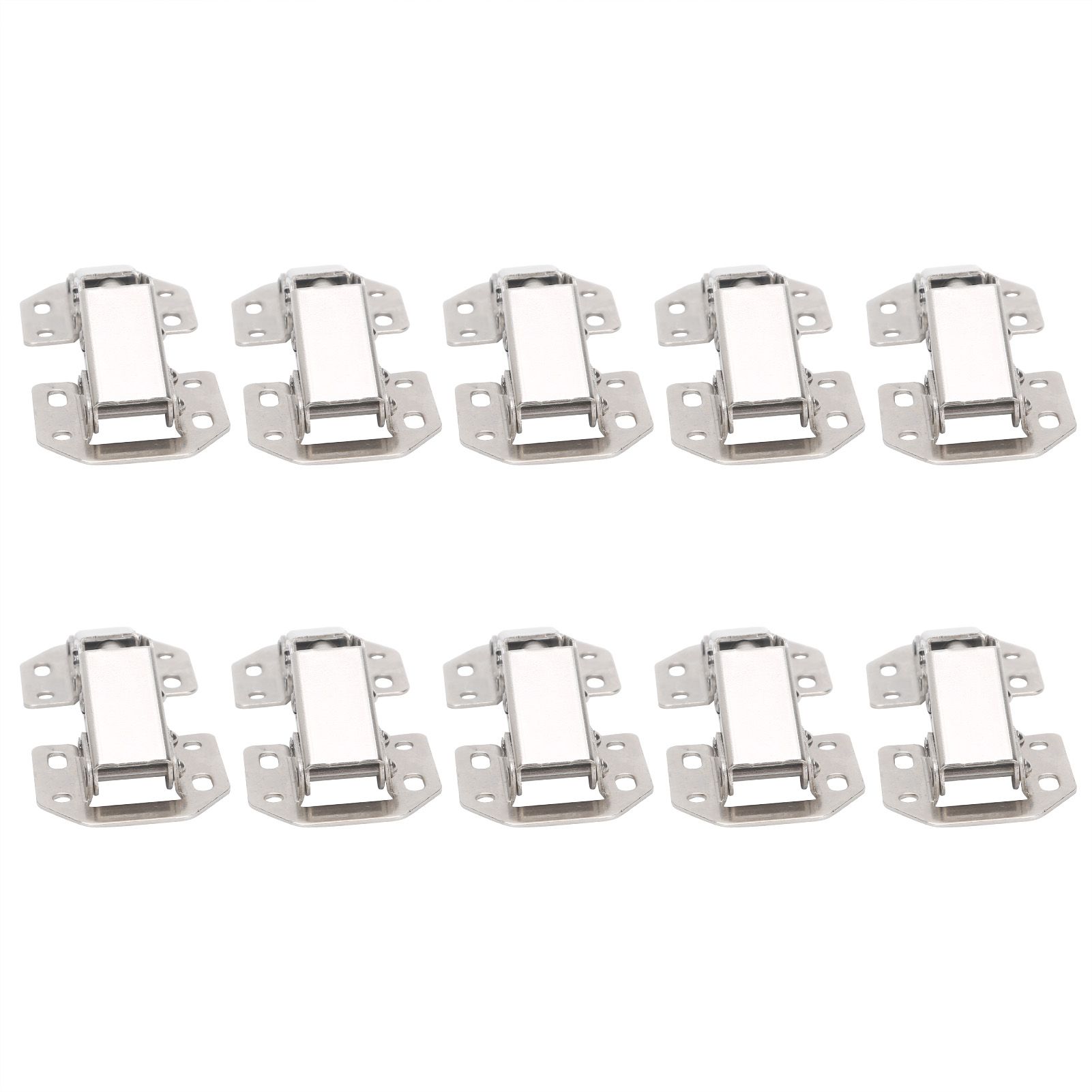 10PCS Cabinet Hinges No Drilling Hole Bridge Shaped Cupboard Door Hinges for