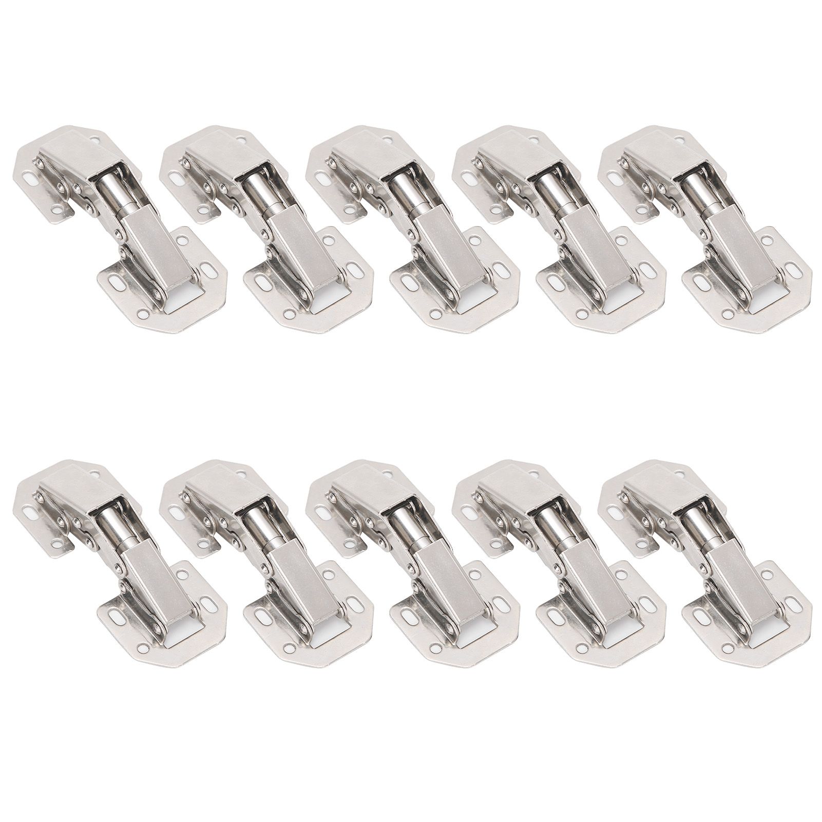 10PCS Cabinet Hinges No Drilling Hole Bridge Shaped Cupboard Door Hinges for view 2