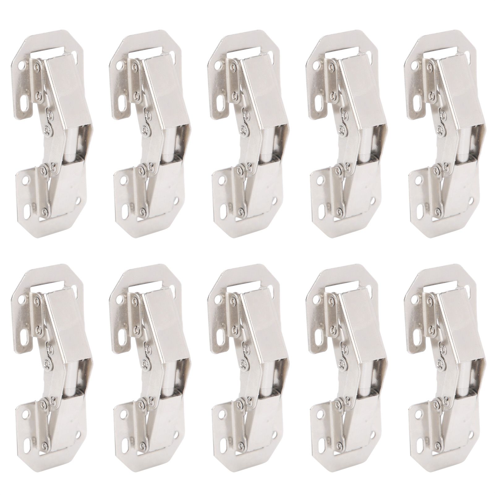 10PCS Cabinet Hinges No Drilling Hole Bridge Shaped Cupboard Door Hinges for view 5