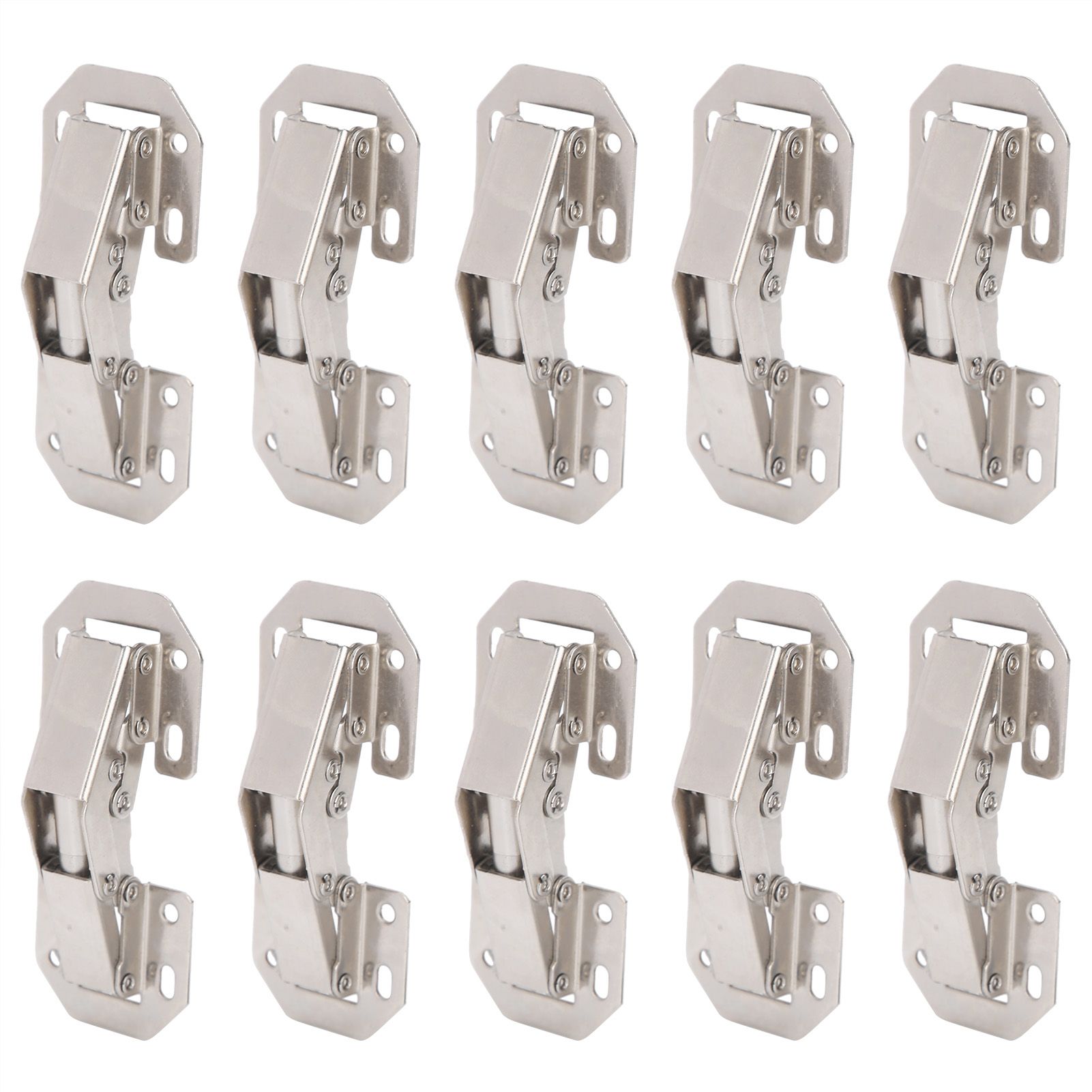 10PCS Cabinet Hinges No Drilling Hole Bridge Shaped Cupboard Door Hinges for view 6