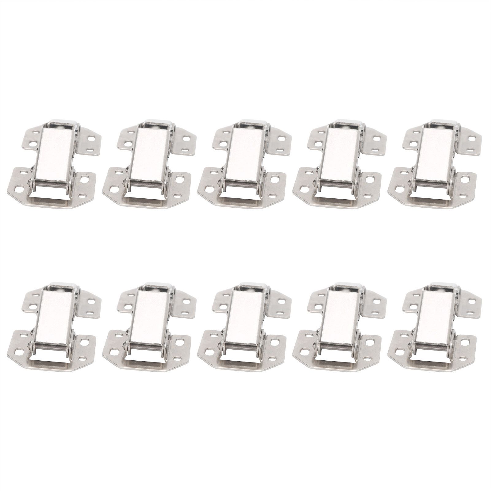 10PCS Cabinet Hinges No Drilling Hole Bridge Shaped Cupboard Door Hinges for view 8