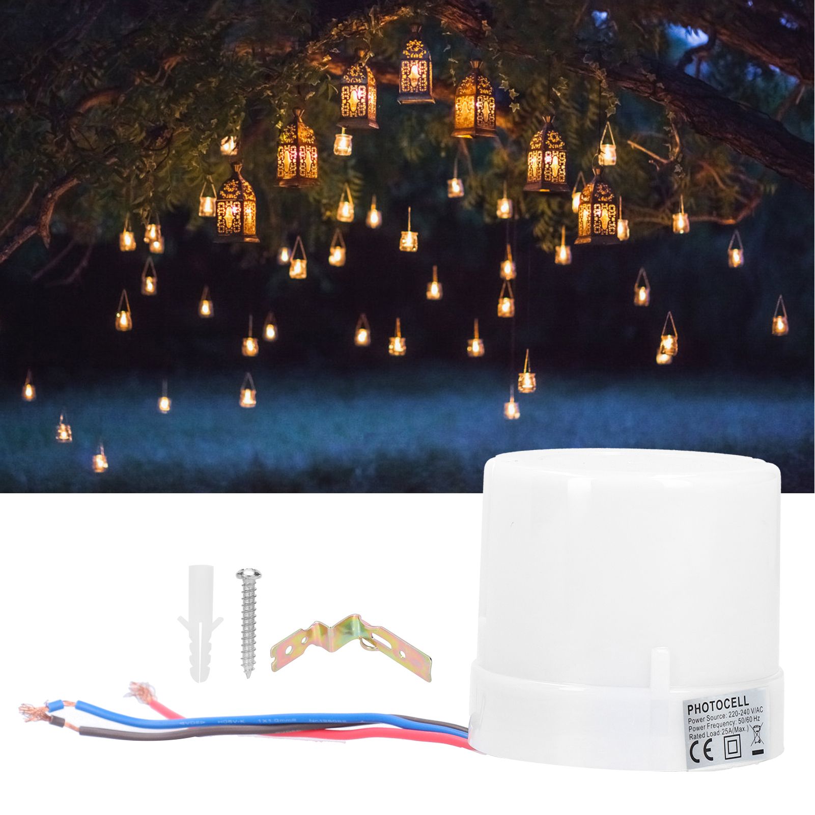 AC220‑240V 25A Intelligent Photocell Light Switch Outdoor Street Photo view 10
