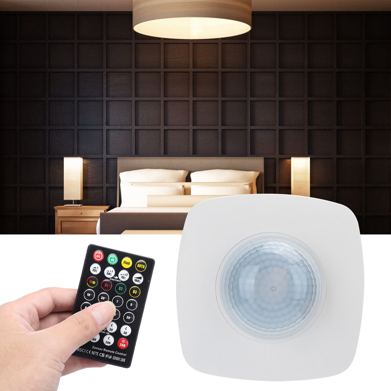 Infrared Sensor Human Body Sensing Switch Detector with Remote Control 220‑240V/AC view 10