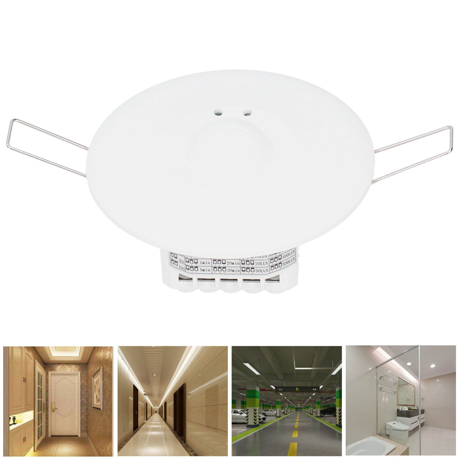 110‑240V Microwave Motion Detector Light Switch Ceiling Recessed Adjustable view 9