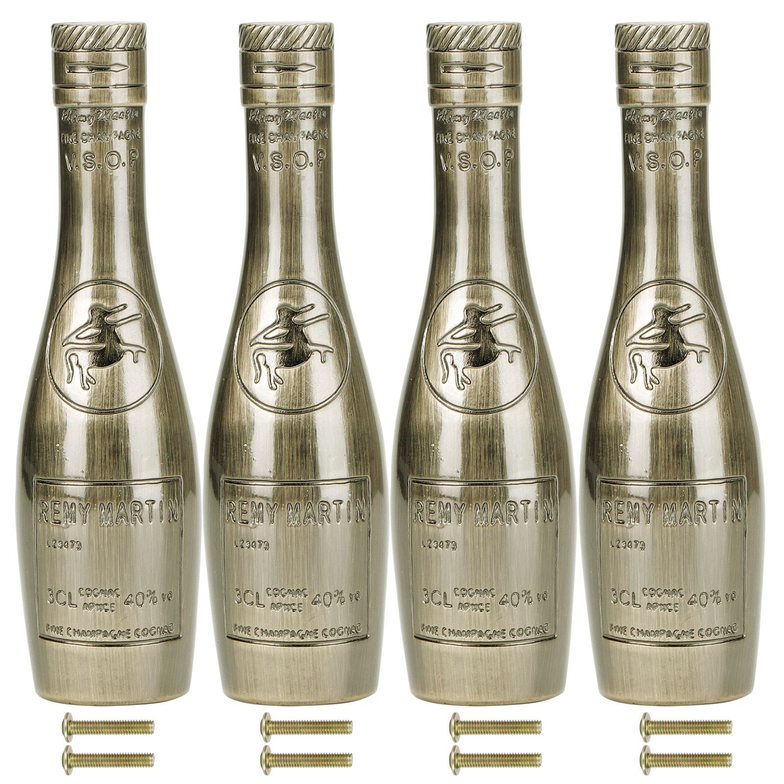 4 Set Door Handle Retro Zinc Alloy Wine Bottle Shape Cabinet Cupboard Drawer view 2