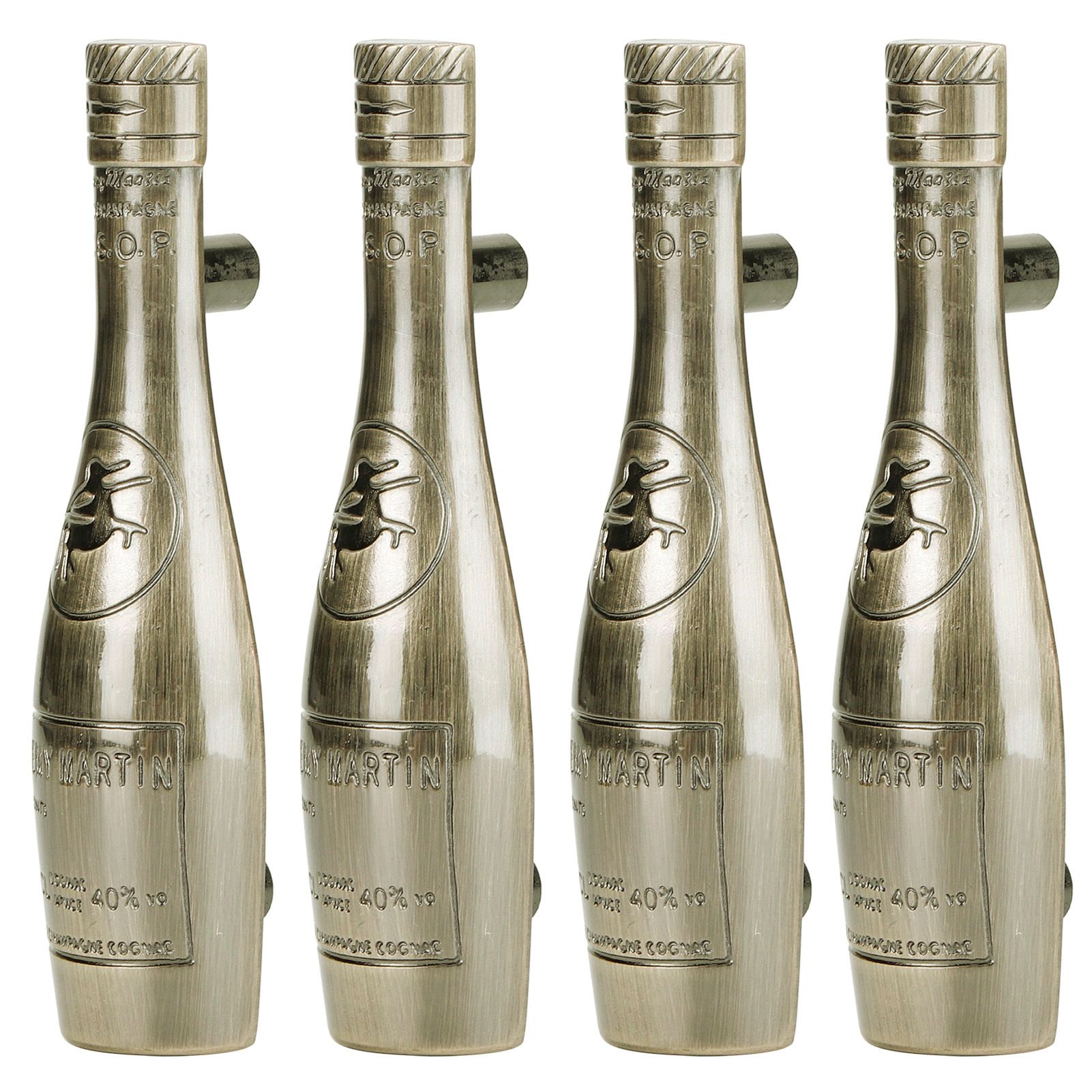 4 Set Door Handle Retro Zinc Alloy Wine Bottle Shape Cabinet Cupboard Drawer view 3