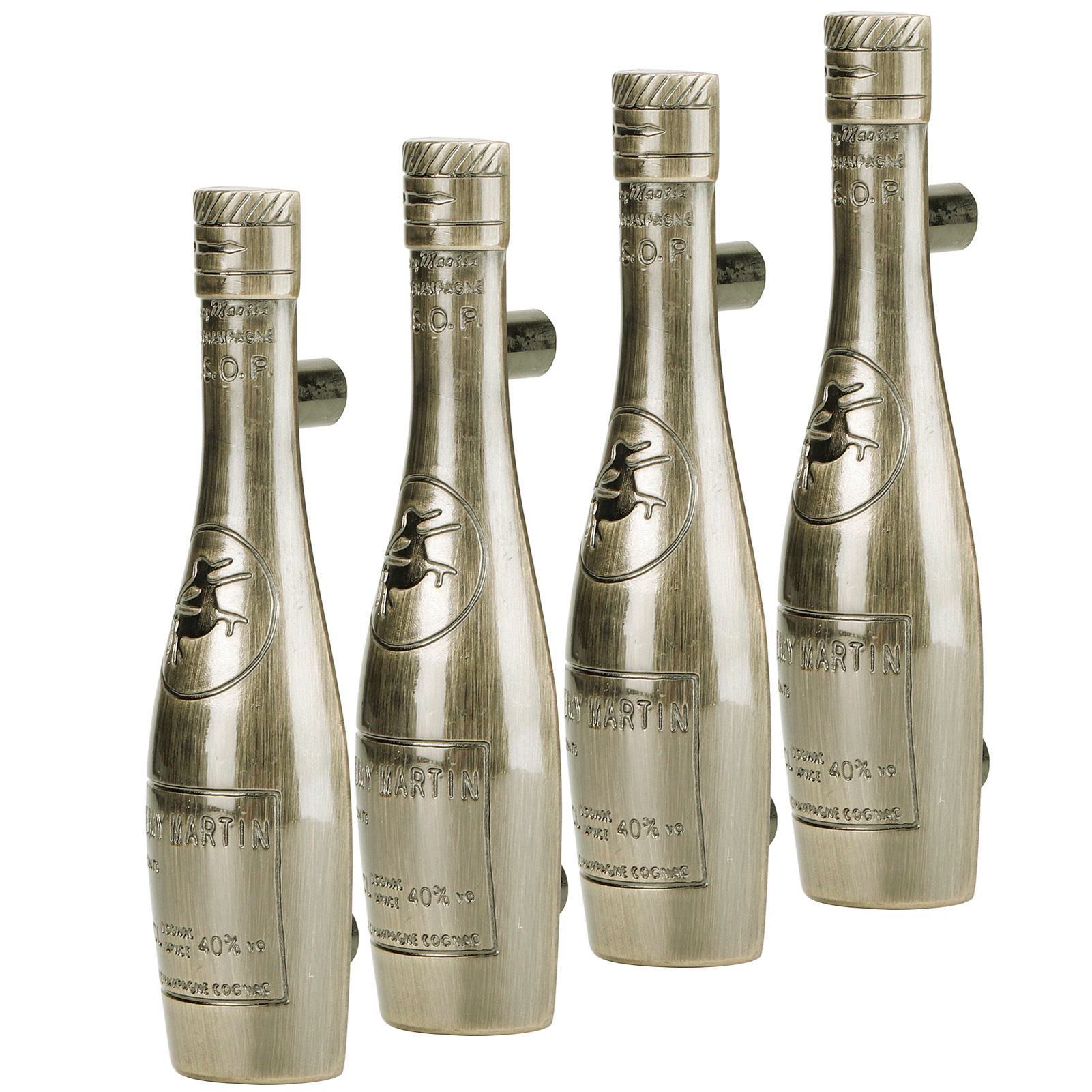 4 Set Door Handle Retro Zinc Alloy Wine Bottle Shape Cabinet Cupboard Drawer view 4