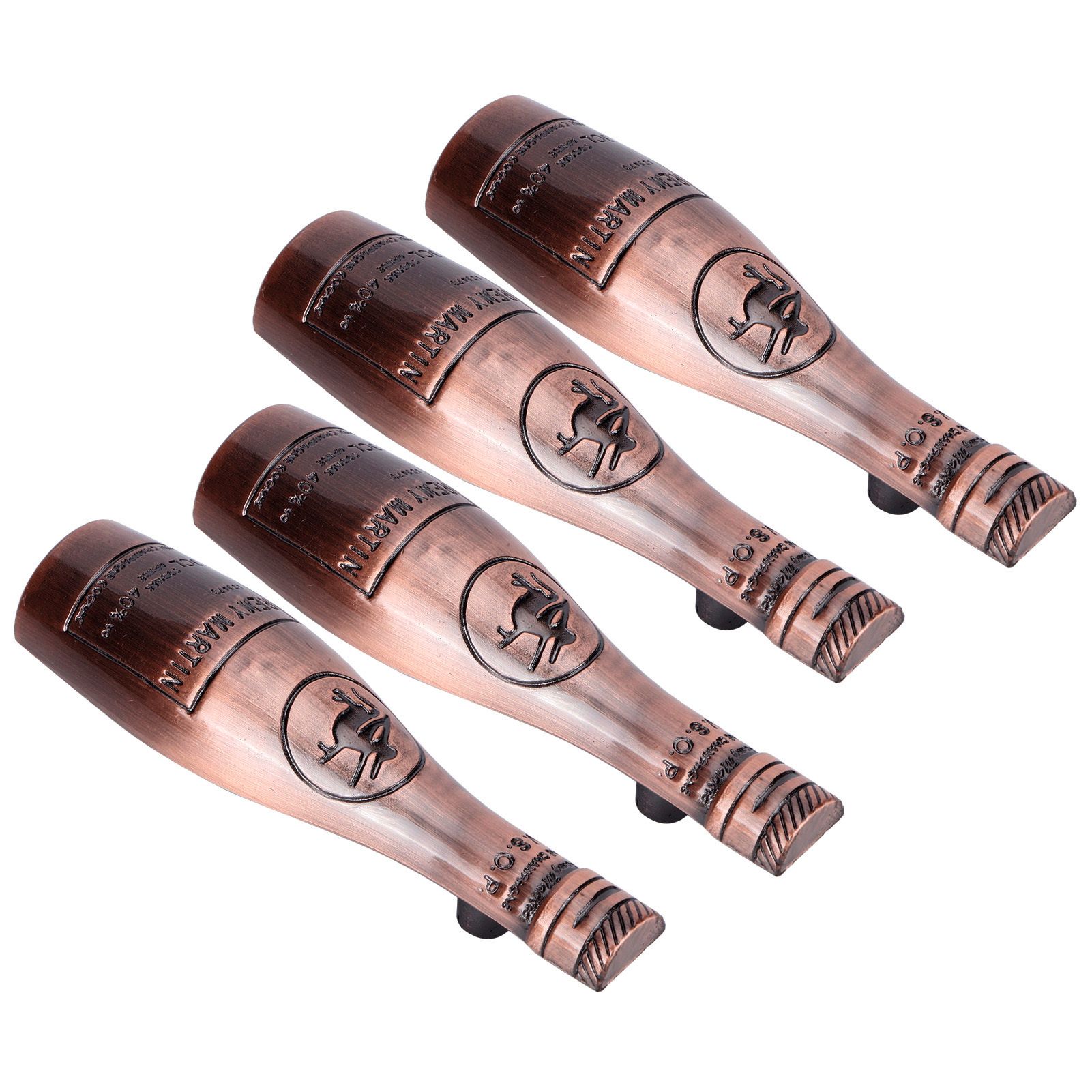 4 Set Door Handle Retro Zinc Alloy Wine Bottle Shape Cabinet Cupboard Drawer view 6