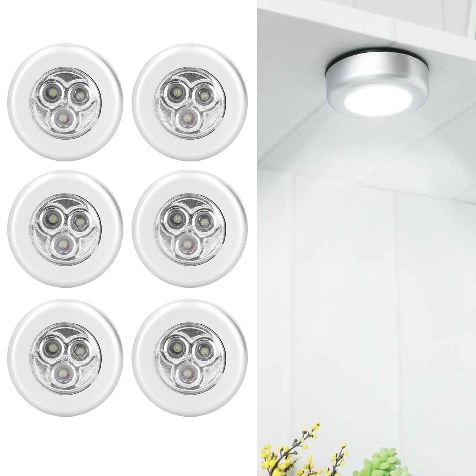 6PCS Cabinet Door Touch Control Light LED Hydraulic Hinge Closet Lights for view 9