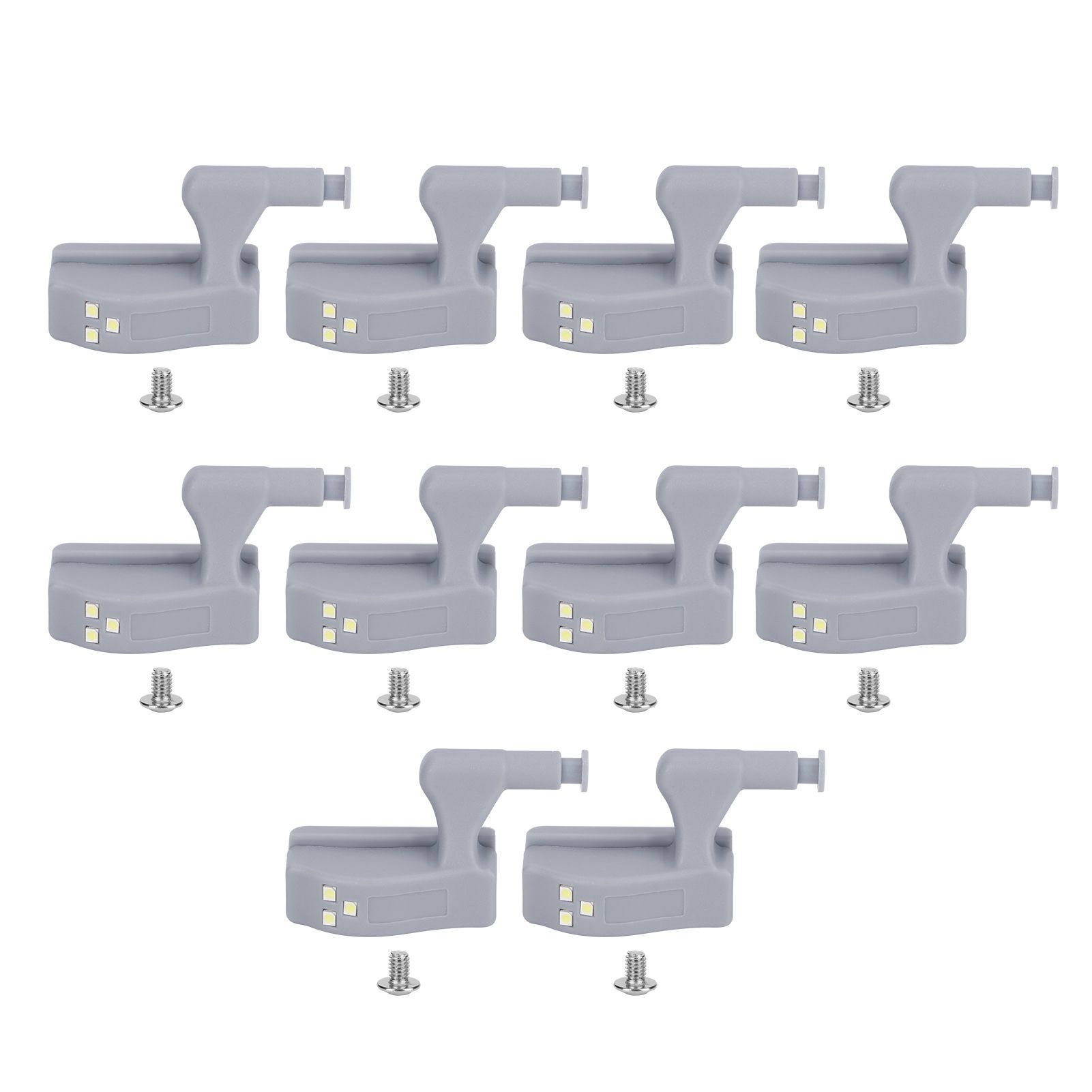 10Set Hinge LED Sensor Light Set Home Cabinet Cupboard Closet Drawer Induction view 2