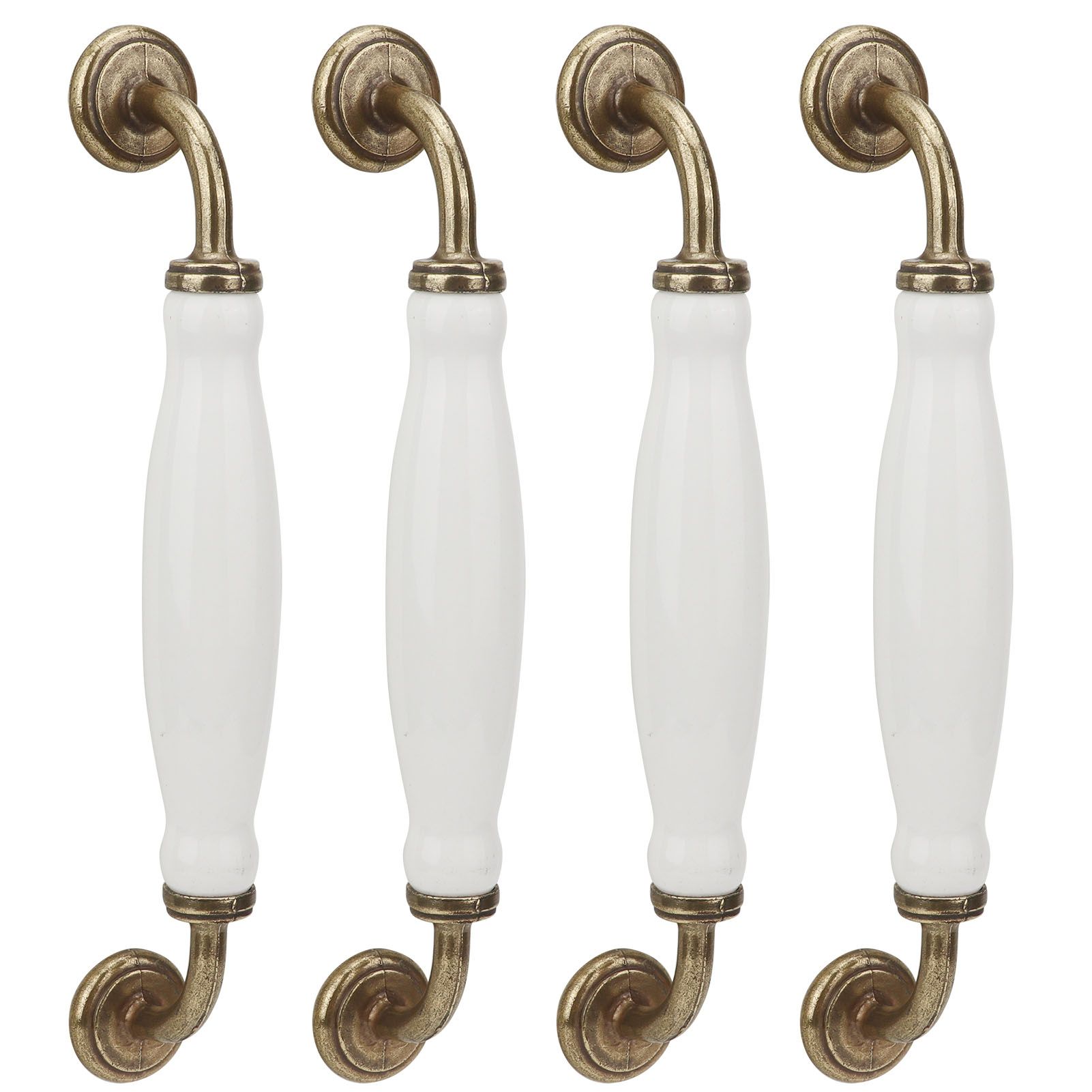 4 Sets Ceramic Handle European Style 160mm Hole Distance Cabinet Door Drawer