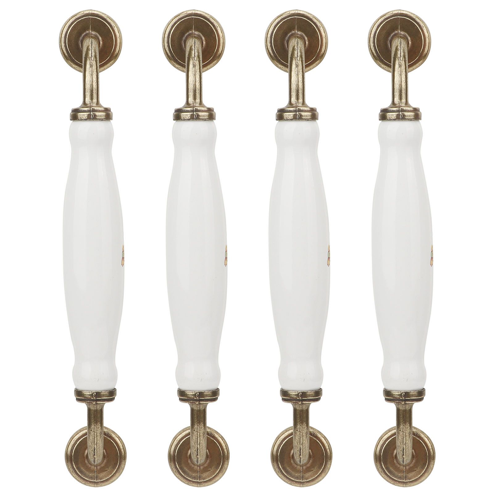 4 Sets Ceramic Handle European Style 160mm Hole Distance Cabinet Door Drawer view 4