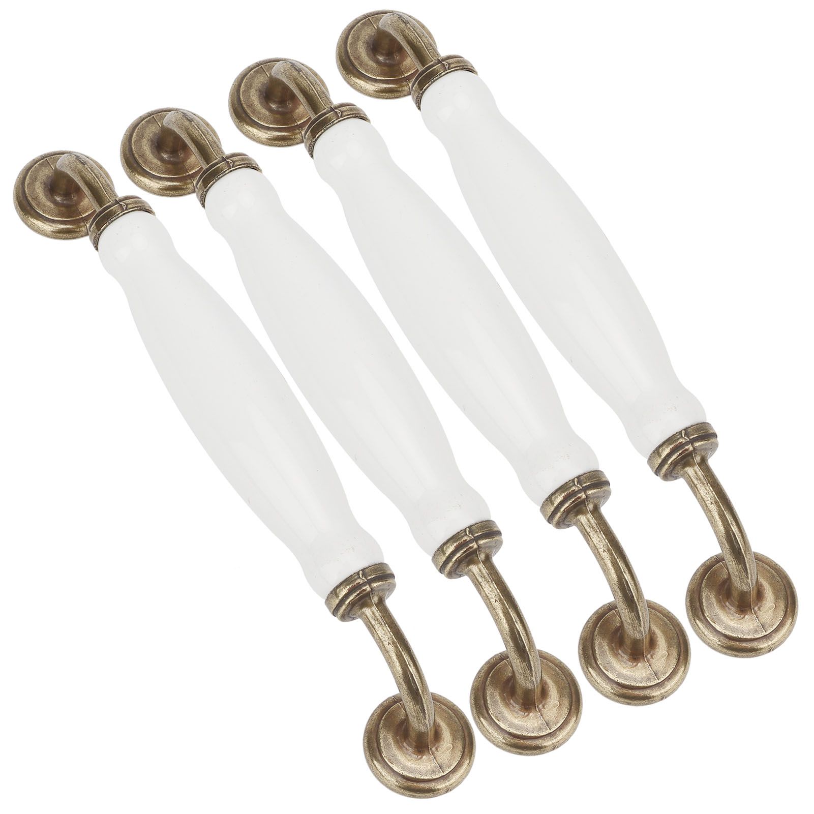 4 Sets Ceramic Handle European Style 160mm Hole Distance Cabinet Door Drawer view 5
