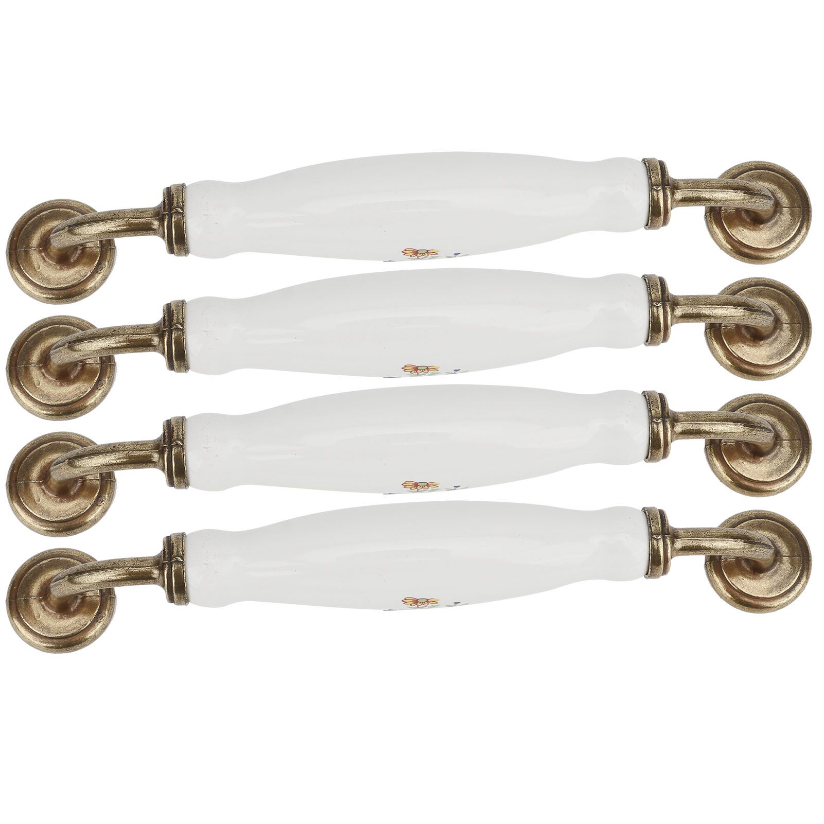 4 Sets Ceramic Handle European Style 160mm Hole Distance Cabinet Door Drawer view 6