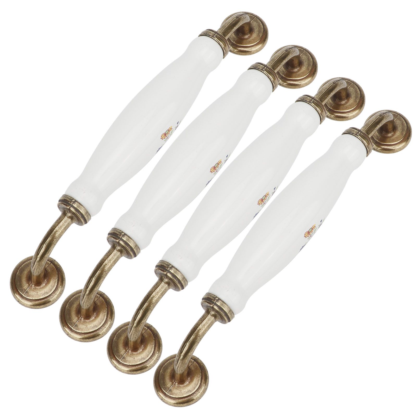 4 Sets Ceramic Handle European Style 160mm Hole Distance Cabinet Door Drawer view 8