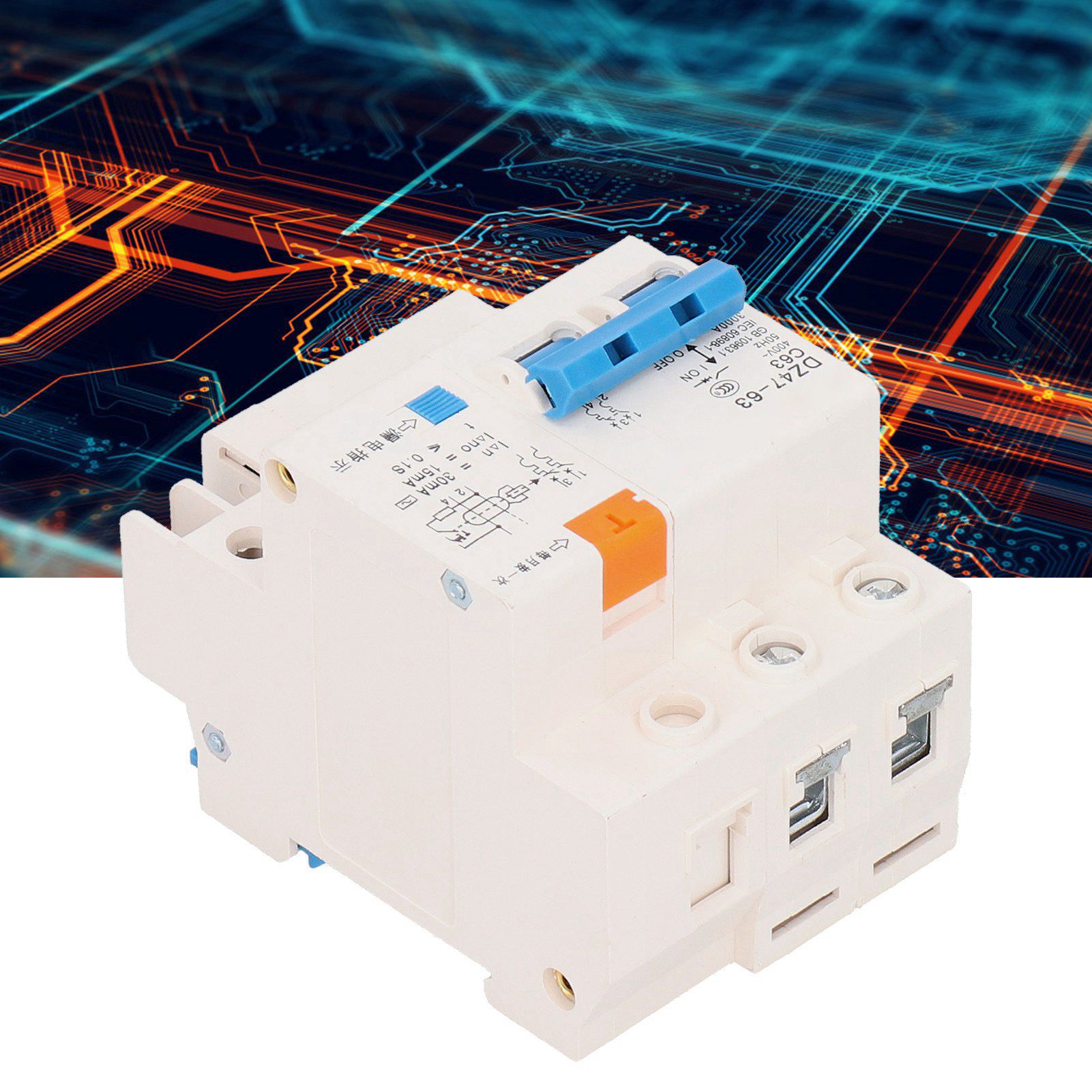 220V 2P63 Circuit Breaker Disconnector Electric Leakage Protection Switch 35mm view 9