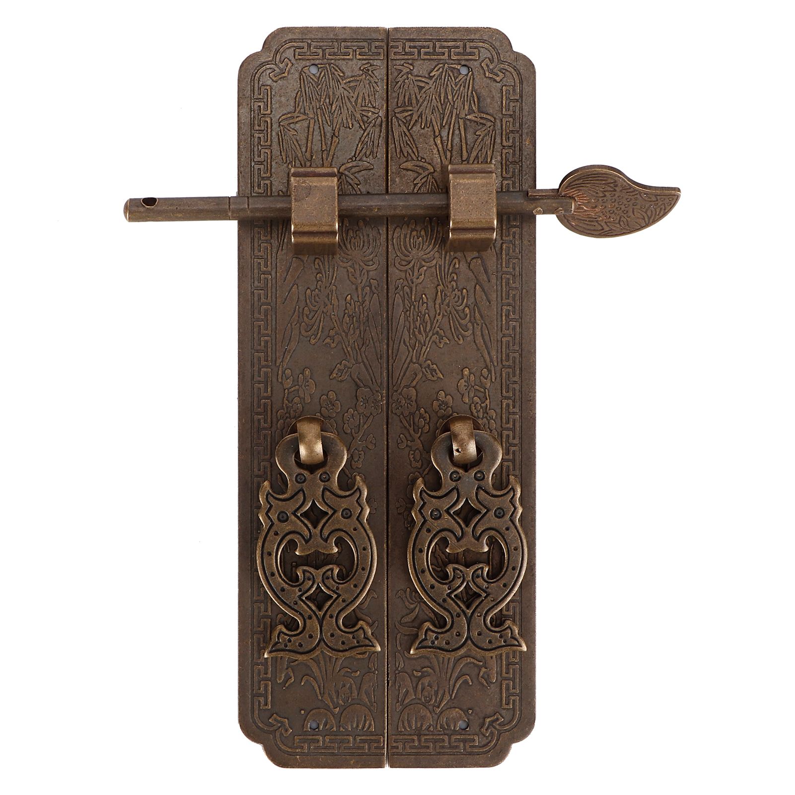 Door Handles Kit Chinese Style Antique Copper Gate Pull Handle Furniture Hardwares