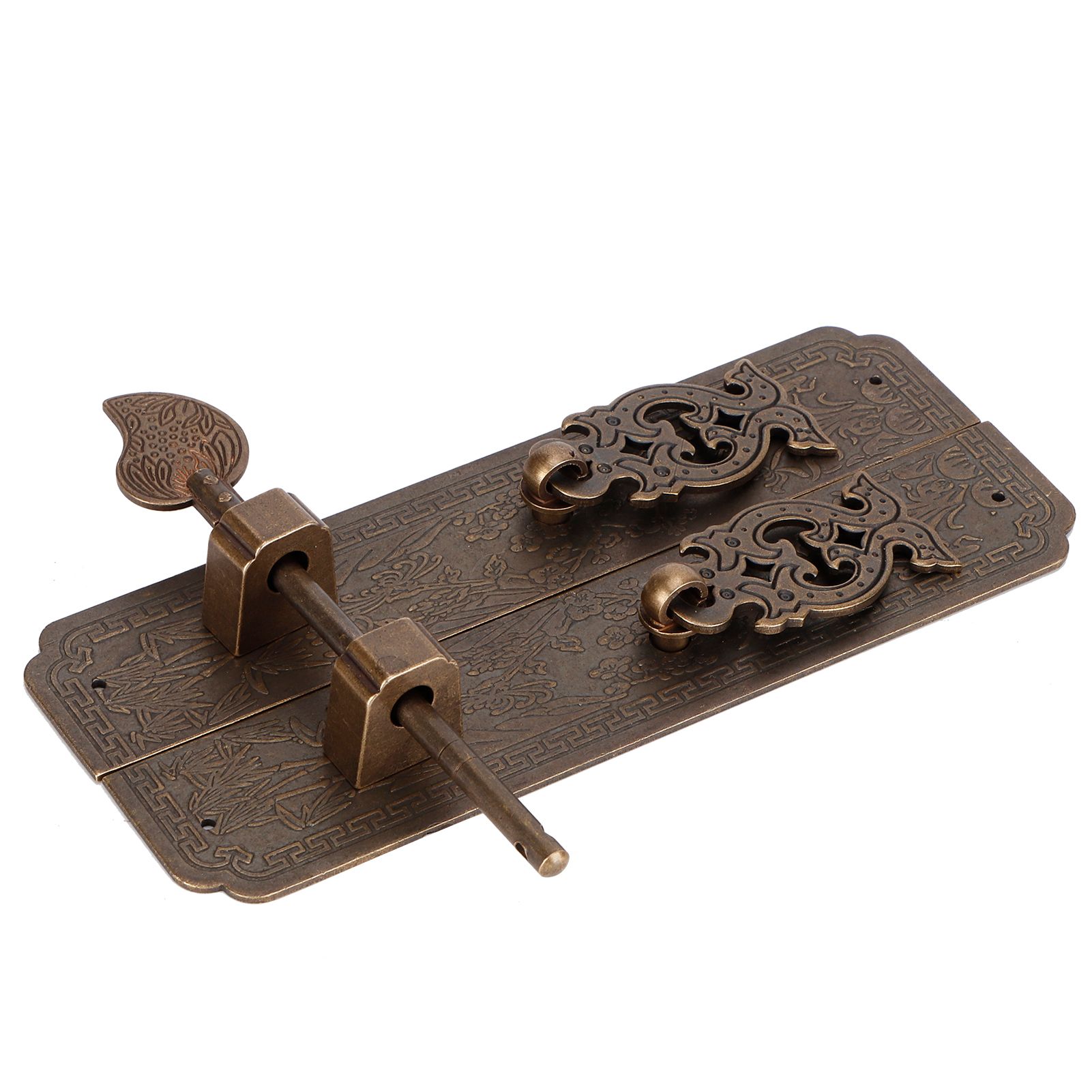 Door Handles Kit Chinese Style Antique Copper Gate Pull Handle Furniture Hardwares view 6