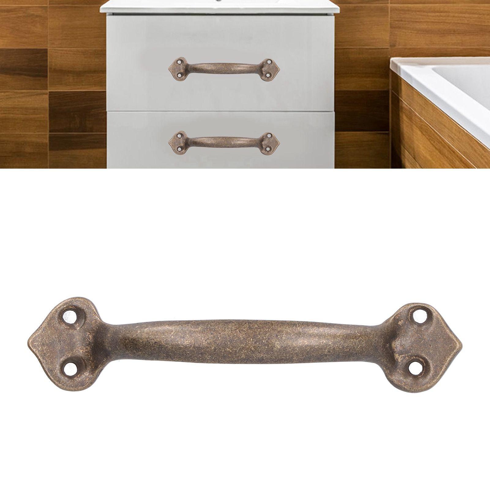 Antique Copper Handle Wardrobe Drawer Furniture Door Hardware Cabinet Pull view 9