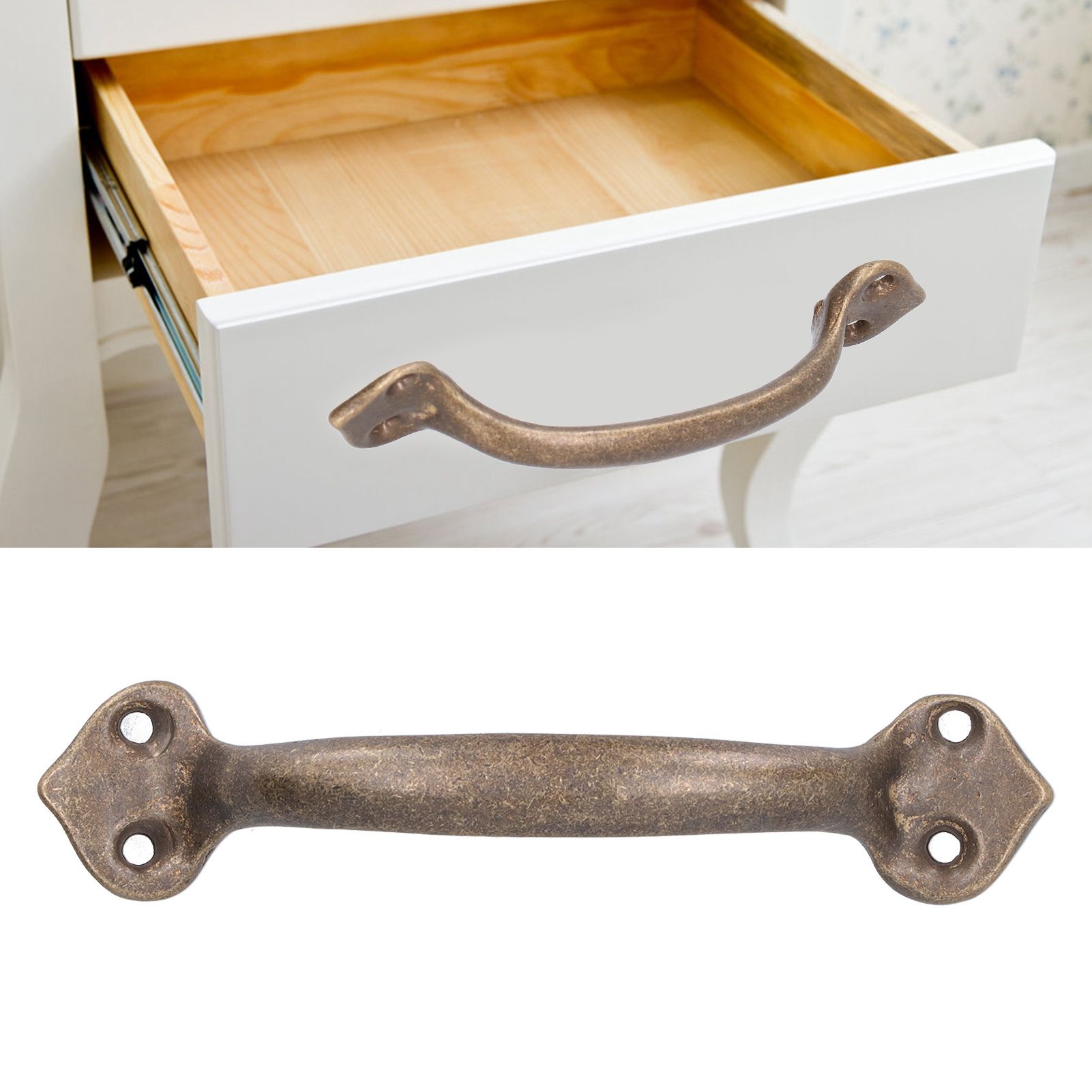 Antique Copper Handle Wardrobe Drawer Furniture Door Hardware Cabinet Pull view 10