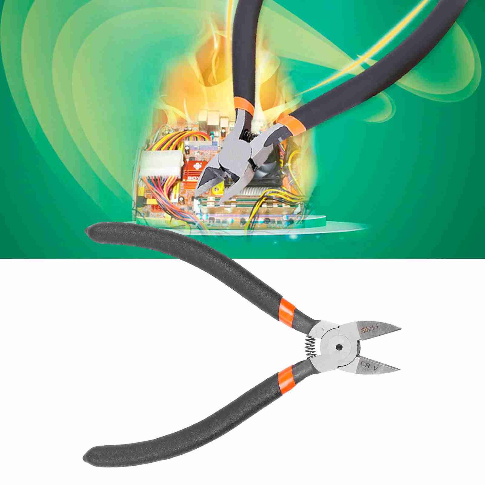 Mini Diagonal Pliers Nippers Wire Cable Cutting Pliers Spring Handle view 9