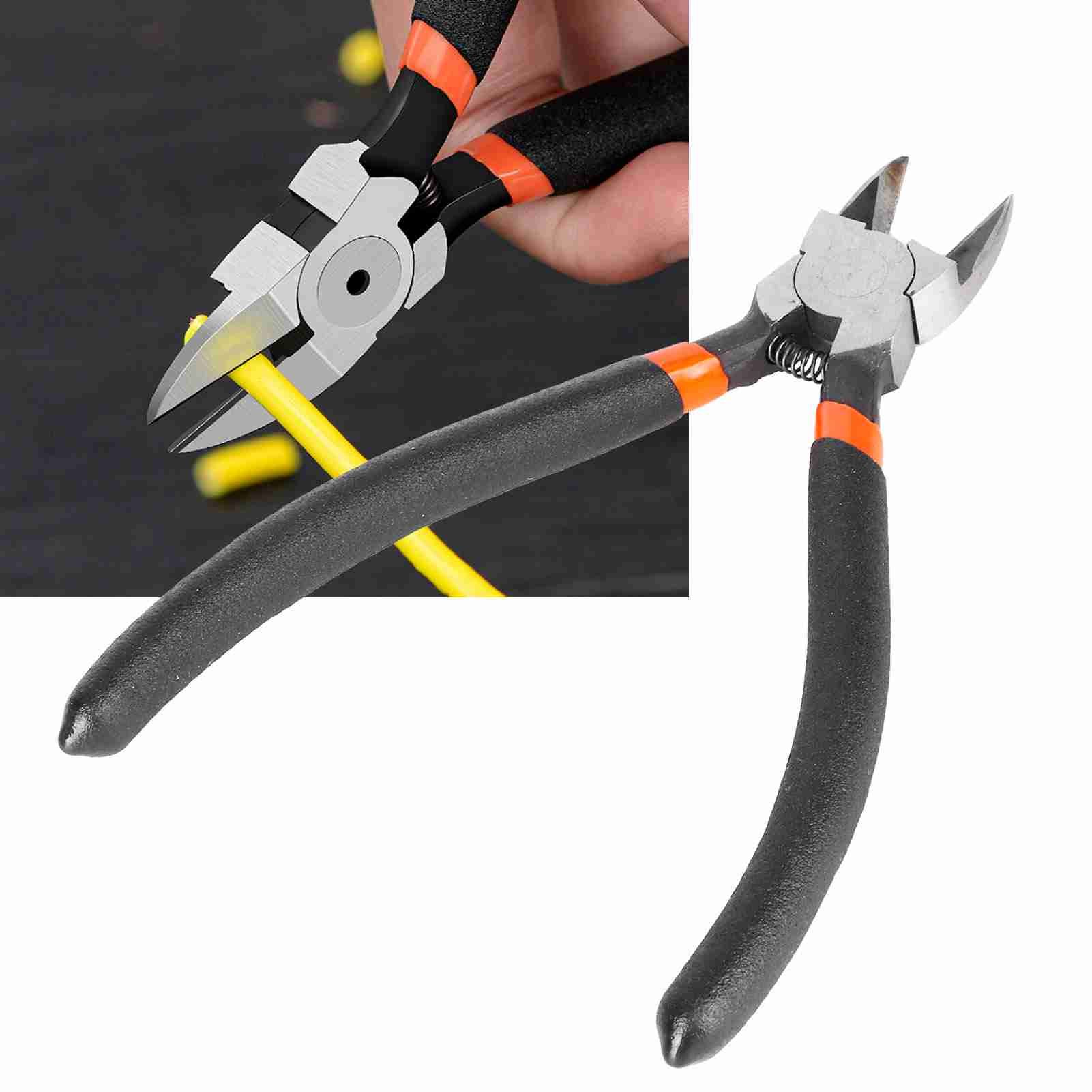 Mini Diagonal Pliers Nippers Wire Cable Cutting Pliers Spring Handle view 10