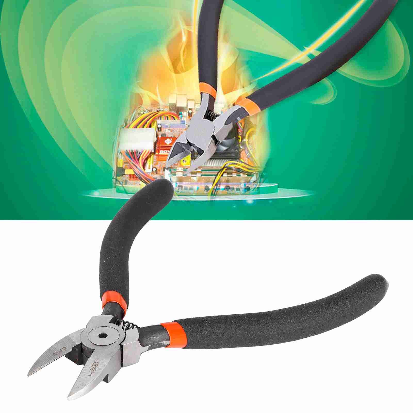 Mini Diagonal Pliers Nippers Wire Cable Cutting Pliers Spring Handle view 9