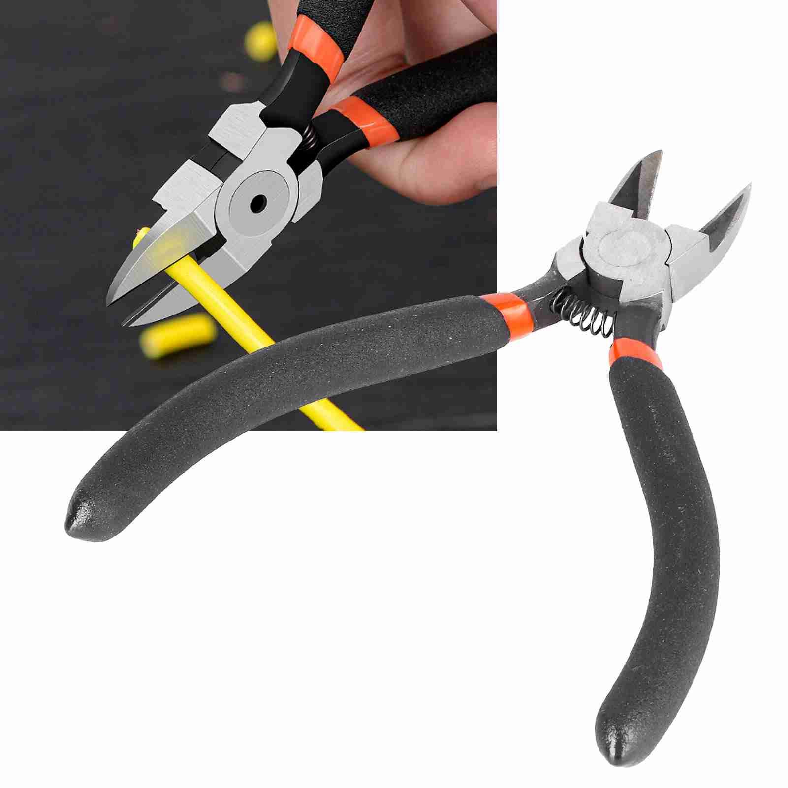 Mini Diagonal Pliers Nippers Wire Cable Cutting Pliers Spring Handle view 10