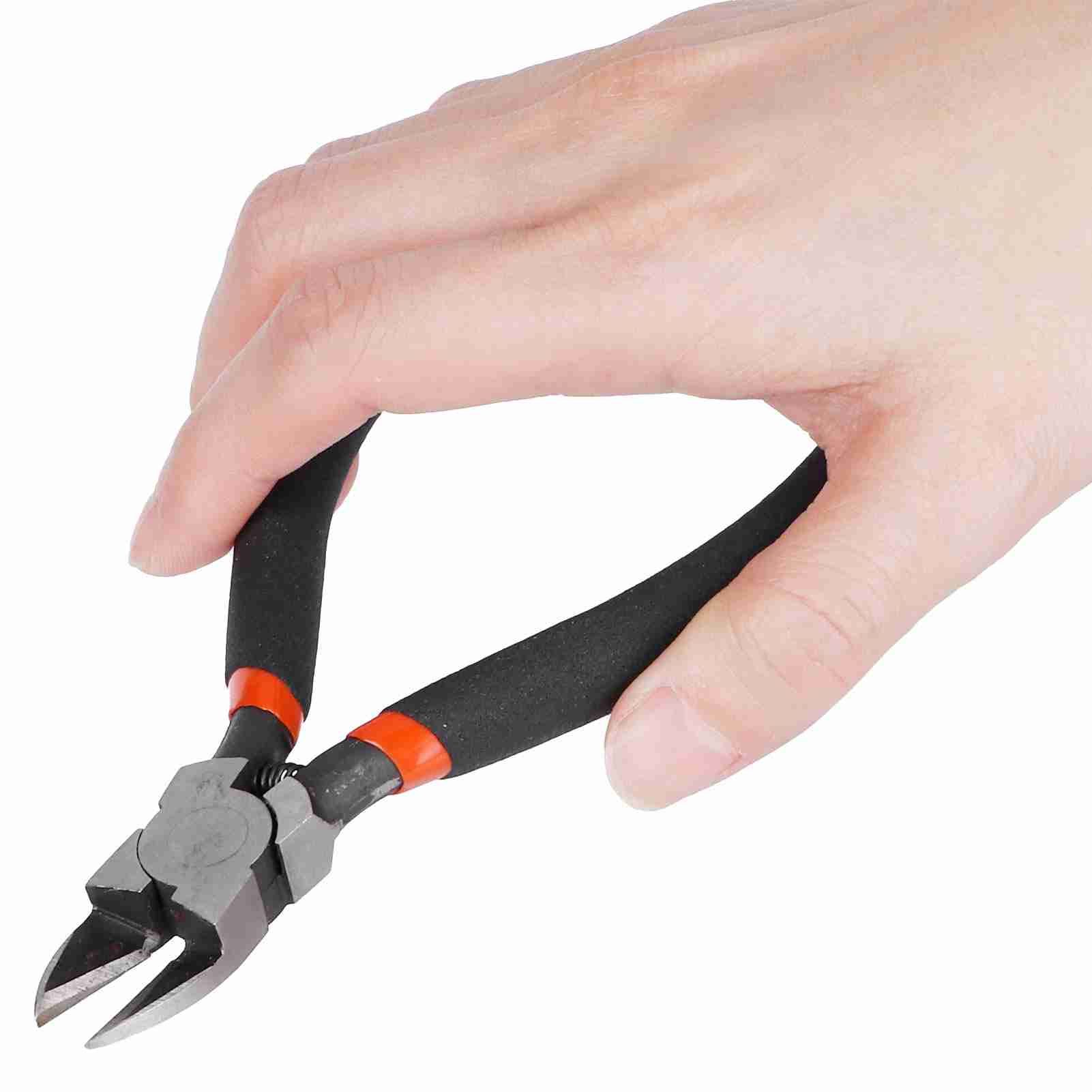 Mini Diagonal Pliers Nippers Wire Cable Cutting Pliers Spring Handle view 12