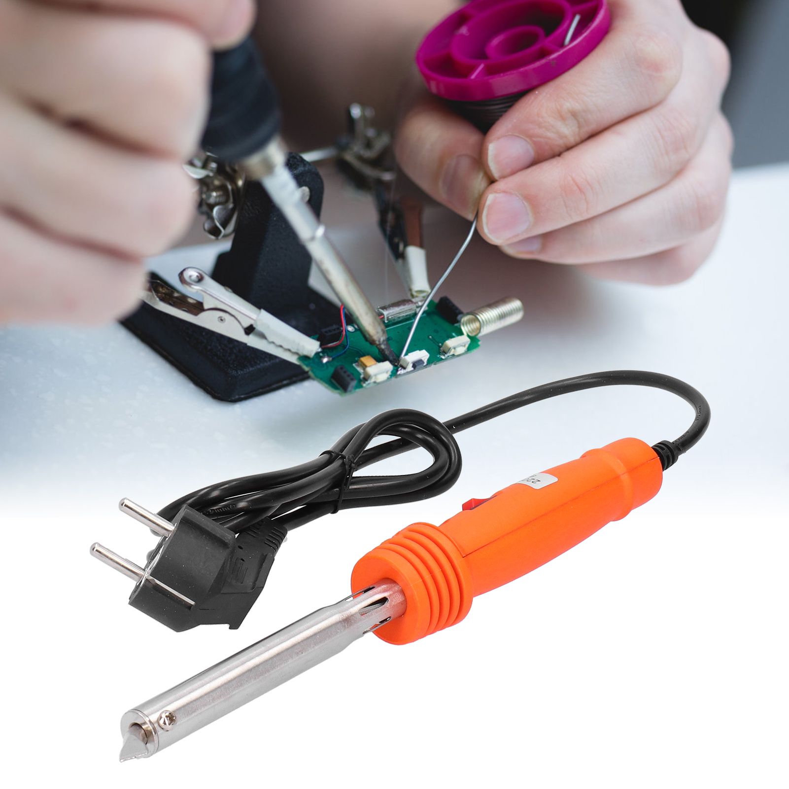 Soldering Iron Tool with Switch Electric Welding Repair Supplies 80W Elbow 16A view 9