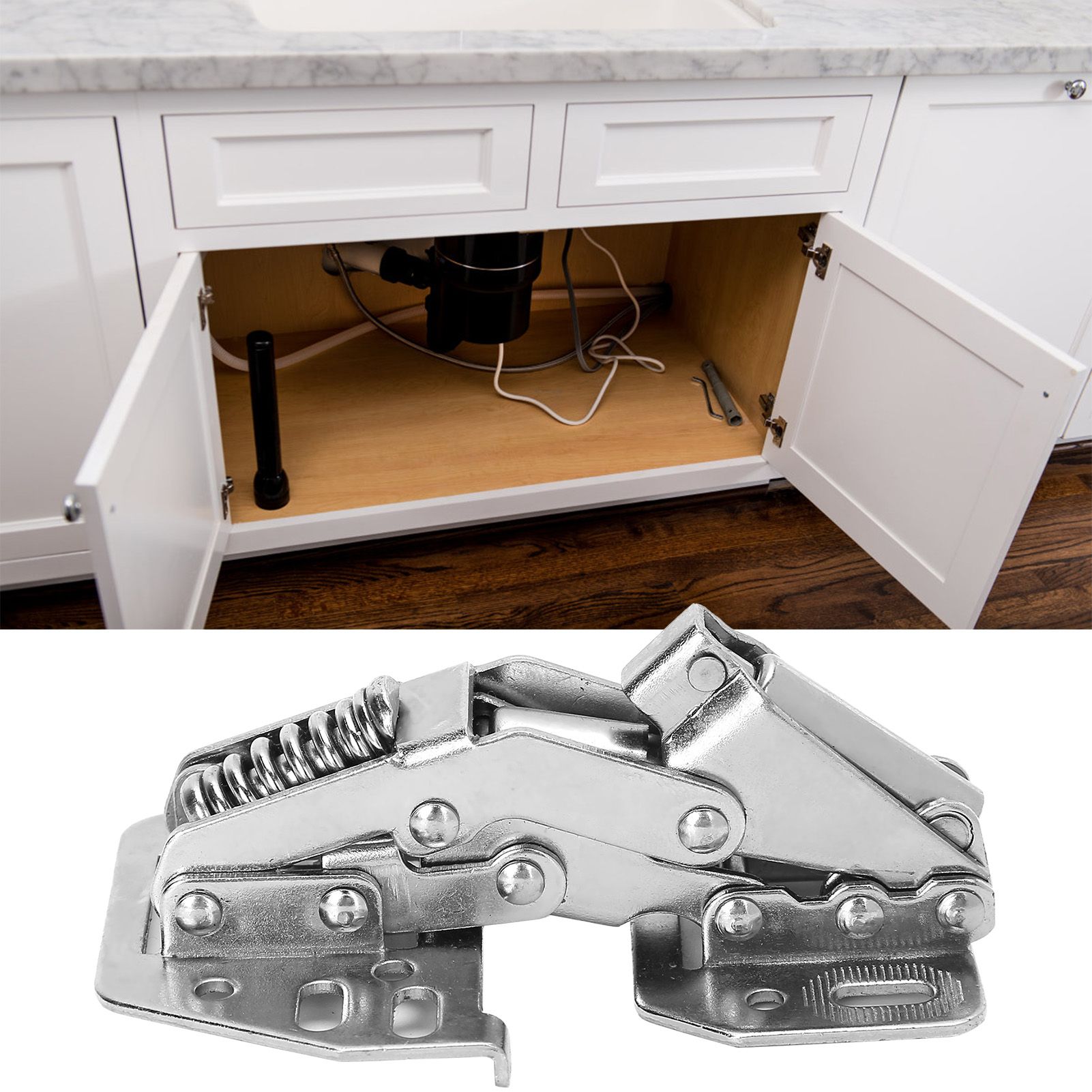 Cabinet Hinge No Drilling Bridge Shaped Spring Hinge Cabinet Cupboard view 10
