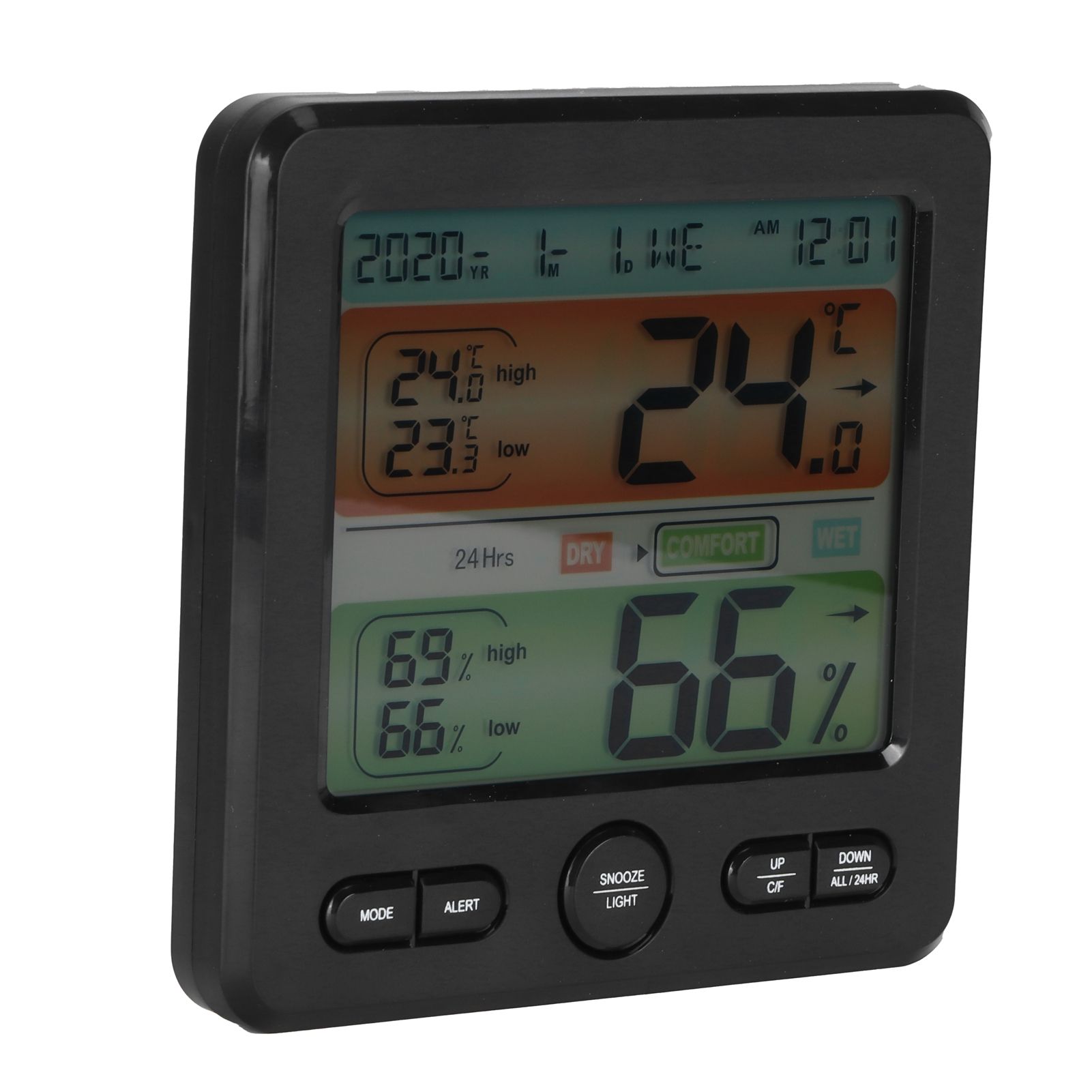 Digital Color Screen Temperature and Humidity Meter Indoor Thermometer view 3