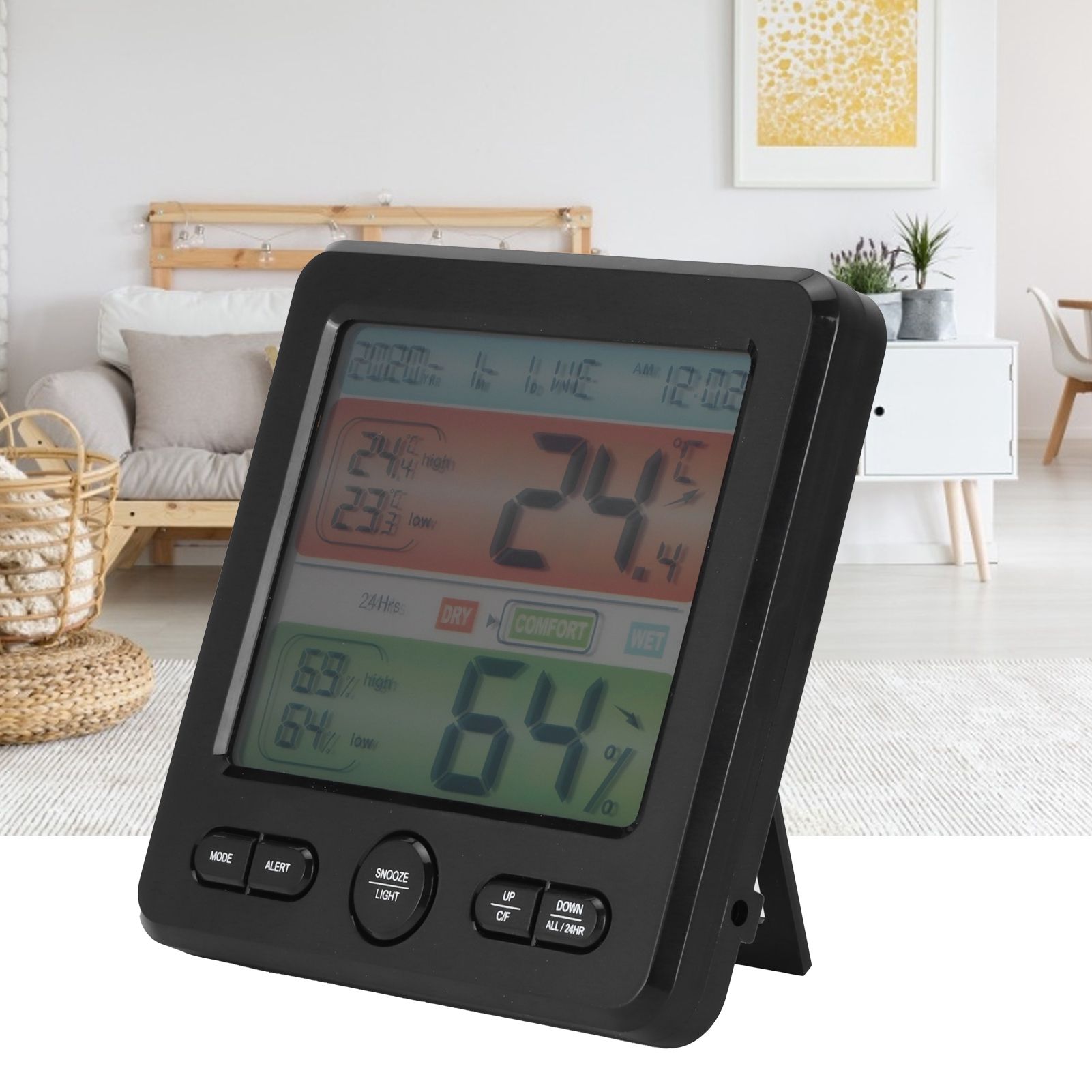 Digital Color Screen Temperature and Humidity Meter Indoor Thermometer view 9