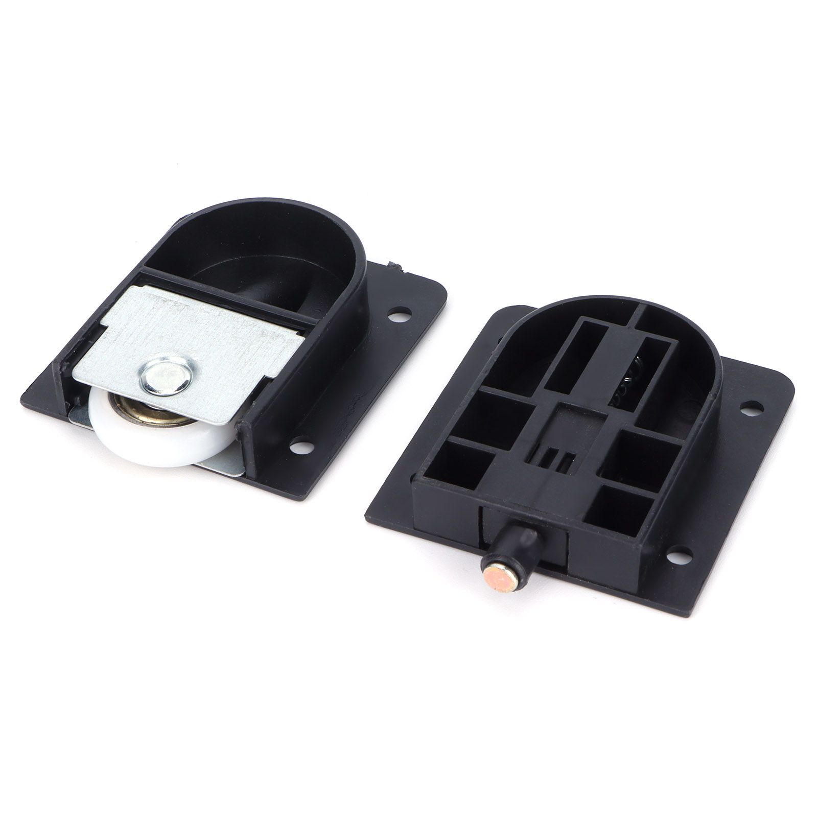 Mute Sliding Door Wheel Black Plastic Pulley with Bearing Furniture Hardware