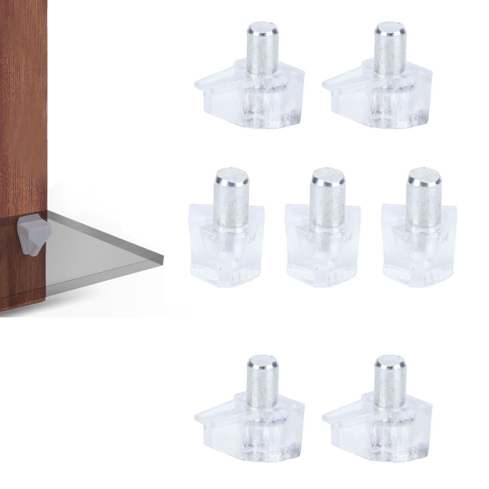 50PCS Clear Shelf Support Pegs Shelf Holder Pins Bracket Cabinet Clips Holder view 12