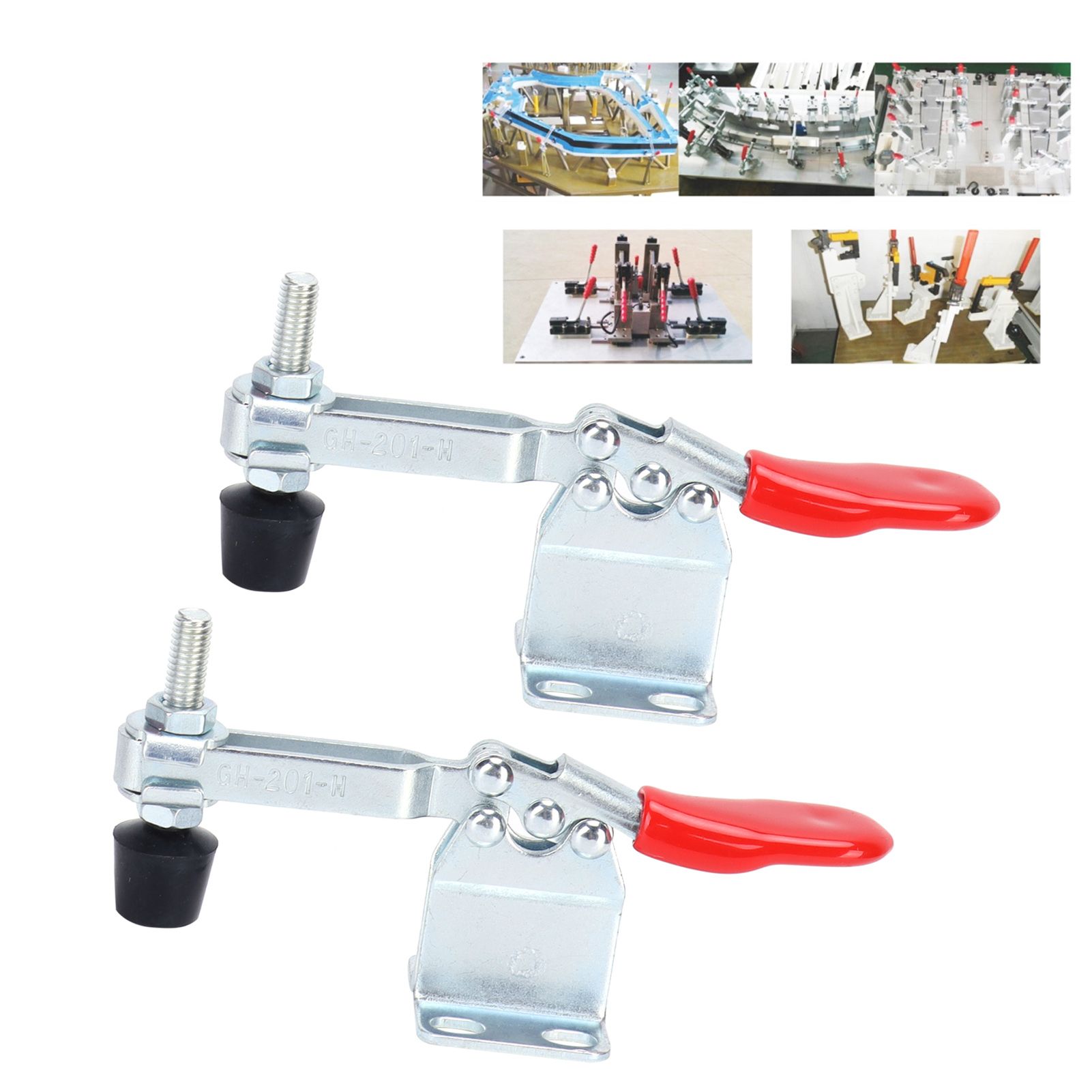 2 Set Small Toggle Clamps Quick Release Horizontal Clamp Hand Tools Home view 11