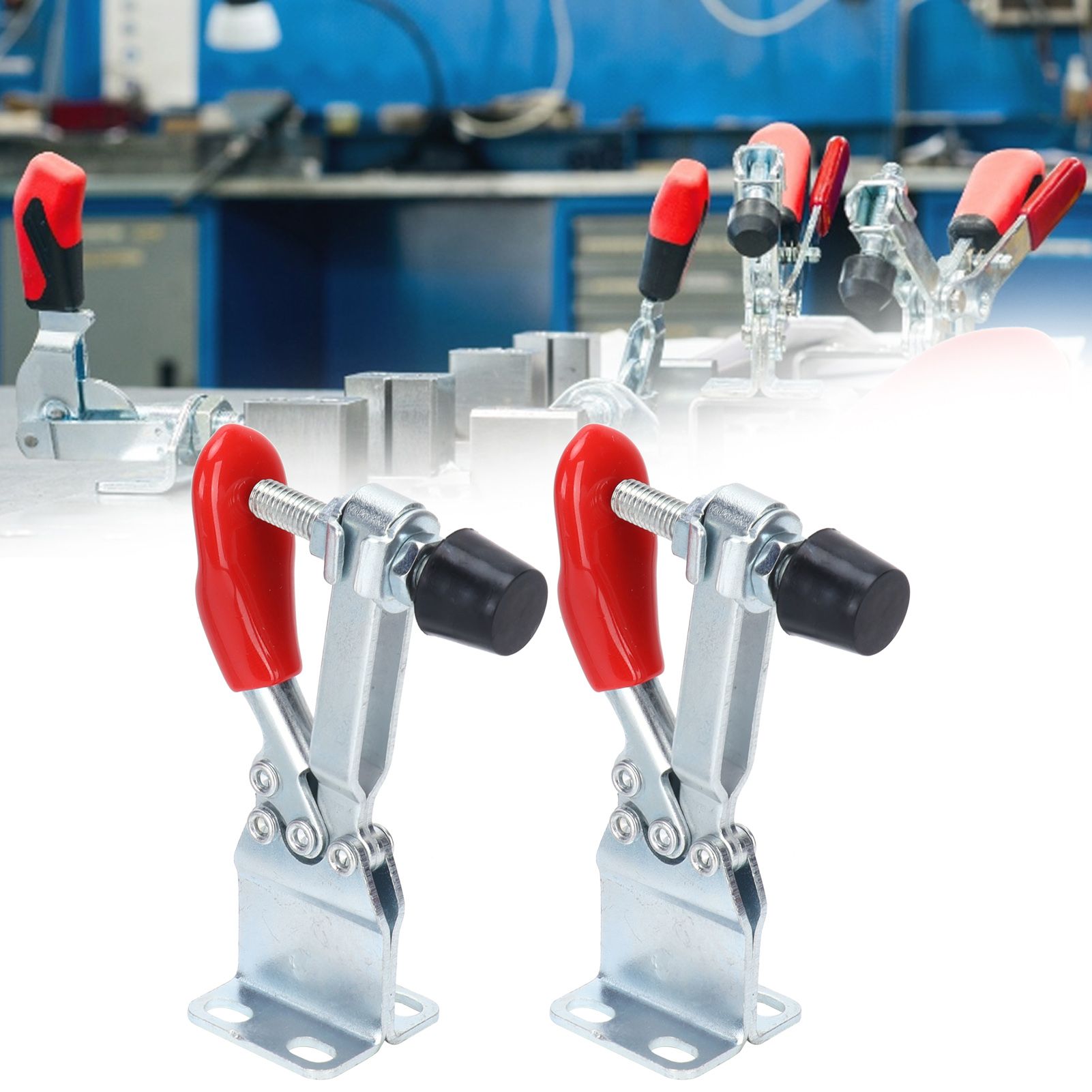 2 Set Small Toggle Clamps Quick Release Horizontal Clamp Hand Tools Home view 12