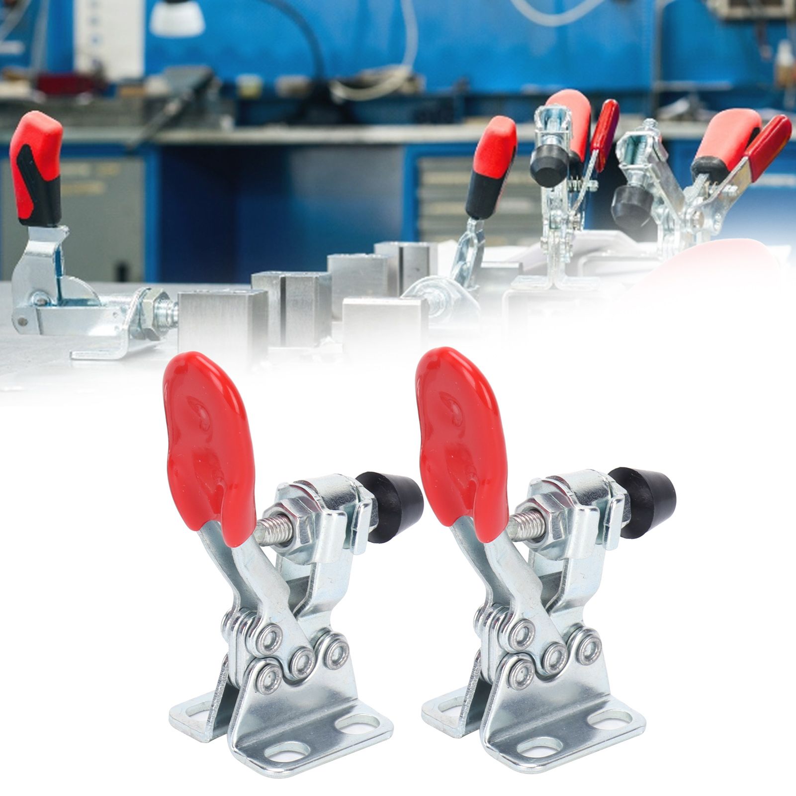 2 Set Toggle Clamp Quick Release Horizontal Clamp Anti Slip Hand Tool for view 12