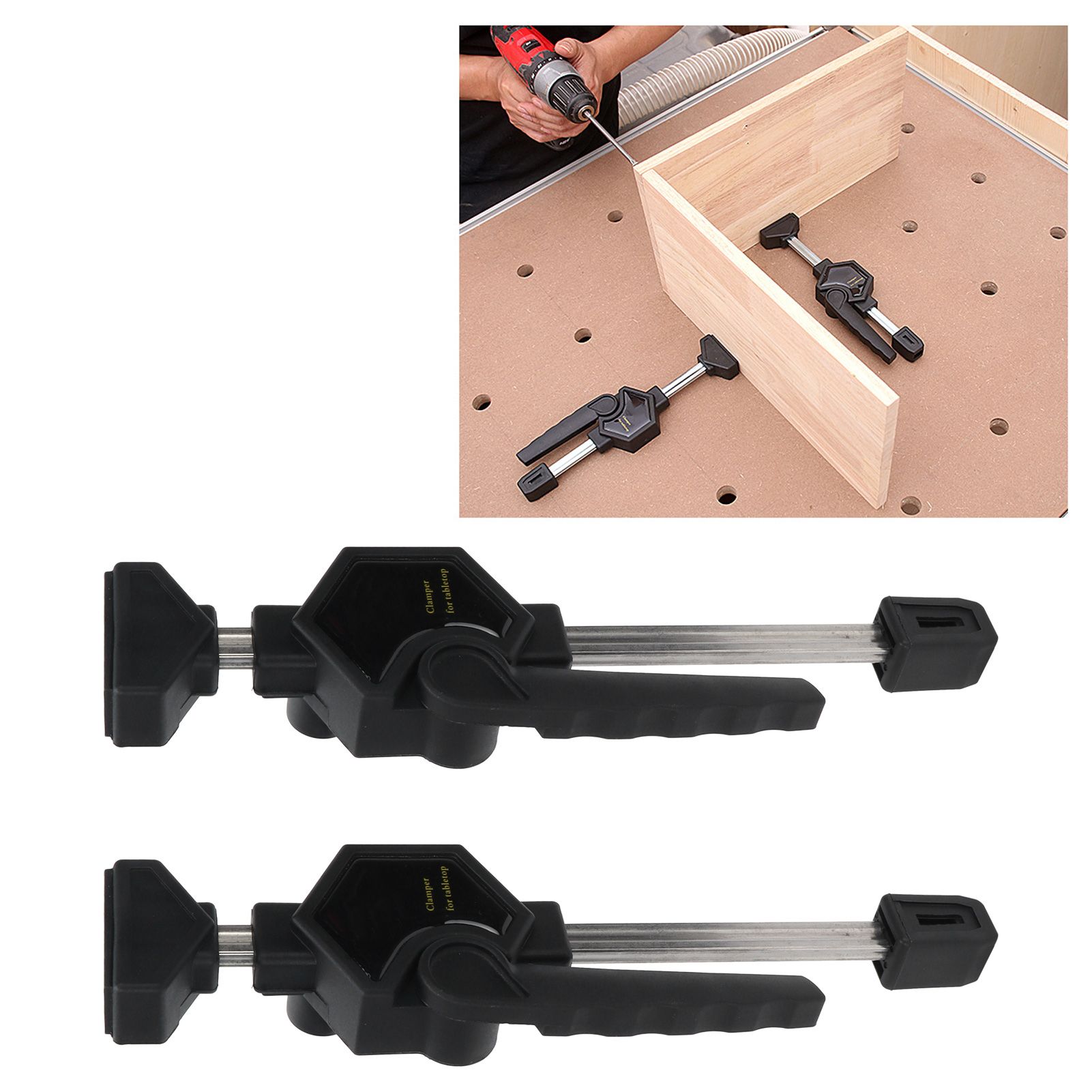 Desktop Woodworking Clamp Adjustable Woodworking Auxiliary Quick Clamp Fixture view 12
