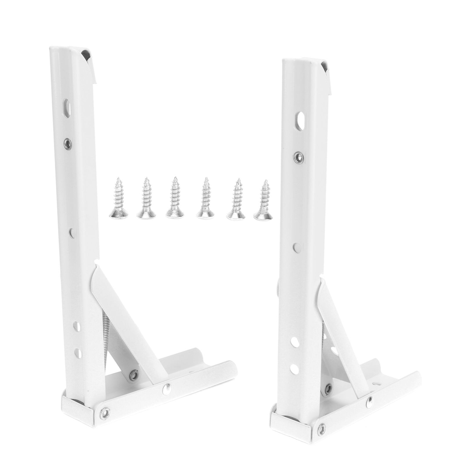 2Pcs Folding Shelf Bracket Cold Rolled Steel Wall Mounted Thick Spring Support view 2