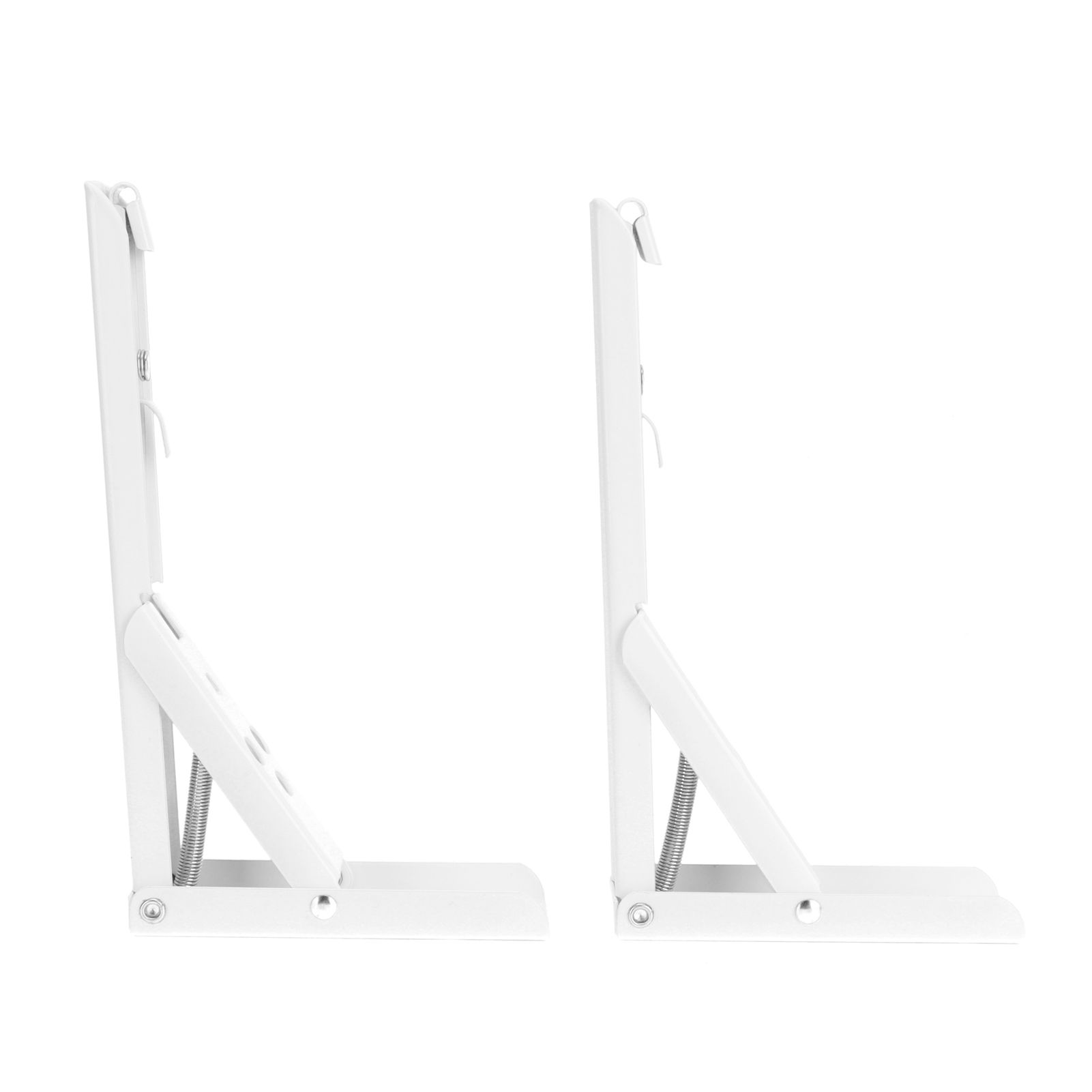 2Pcs Folding Shelf Bracket Cold Rolled Steel Wall Mounted Thick Spring Support view 7