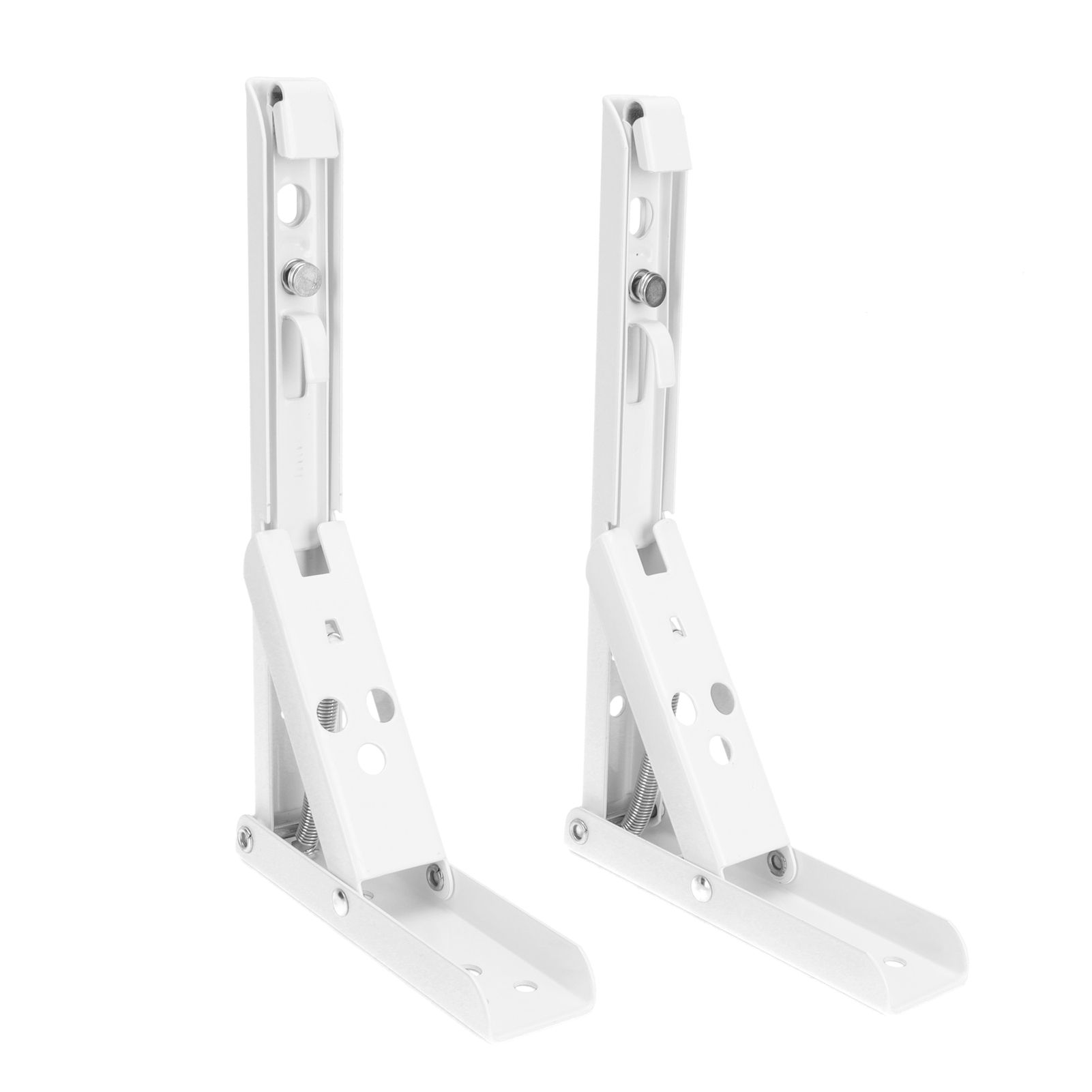 2Pcs Folding Shelf Bracket Cold Rolled Steel Wall Mounted Thick Spring Support view 10