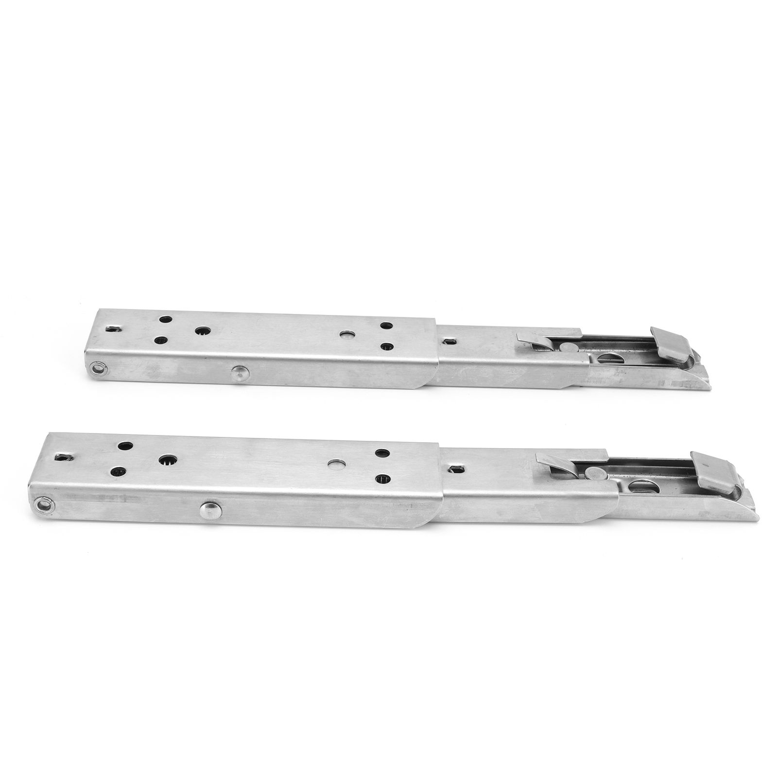 2Pcs Folding Shelf Bracket Stainless Steel Wall Mount Spring Loaded Support Rack view 4
