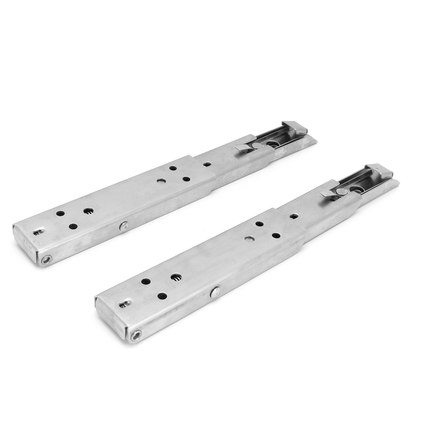 2Pcs Folding Shelf Bracket Stainless Steel Wall Mount Spring Loaded Support Rack view 5