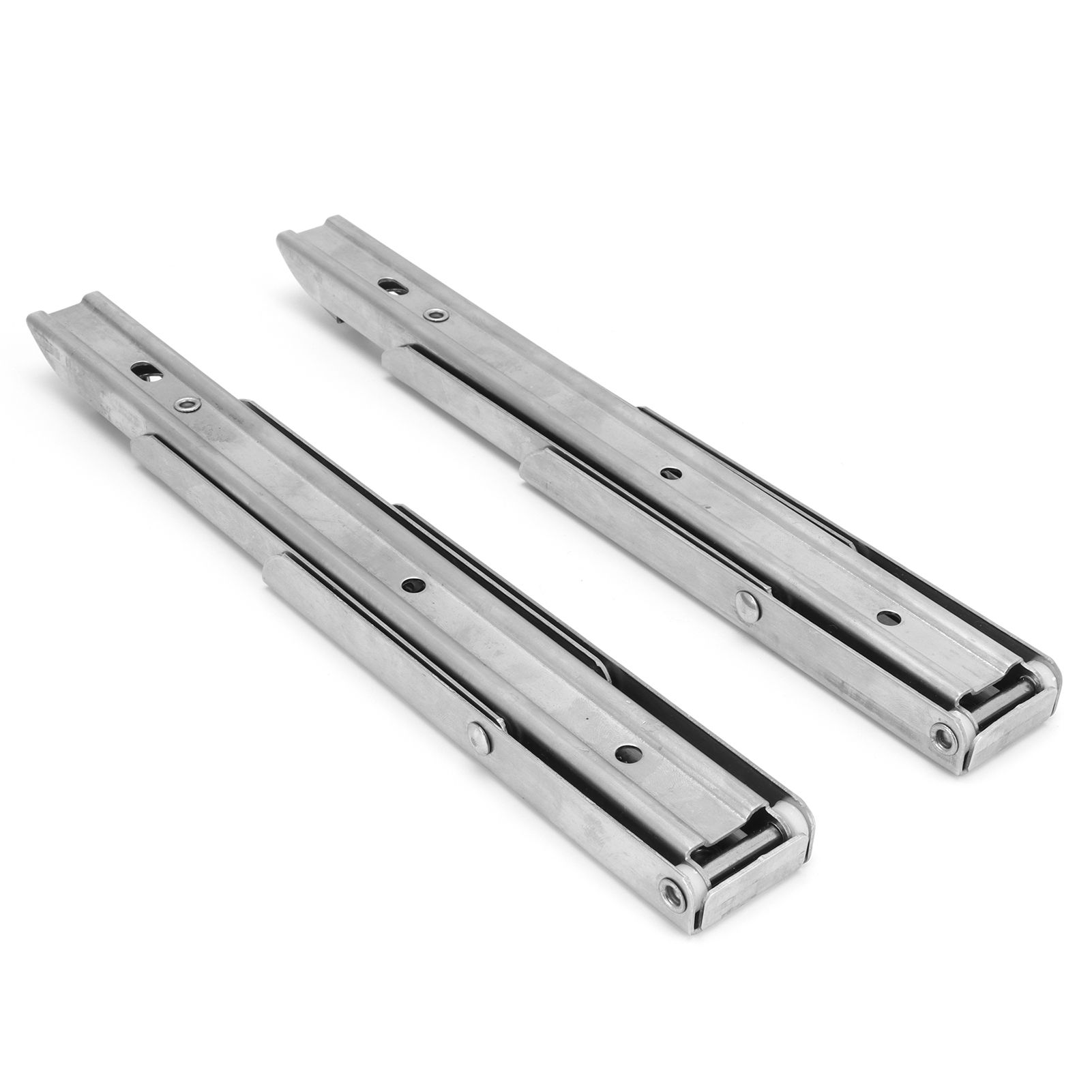2Pcs Folding Shelf Bracket Stainless Steel Wall Mount Spring Loaded Support Rack view 7