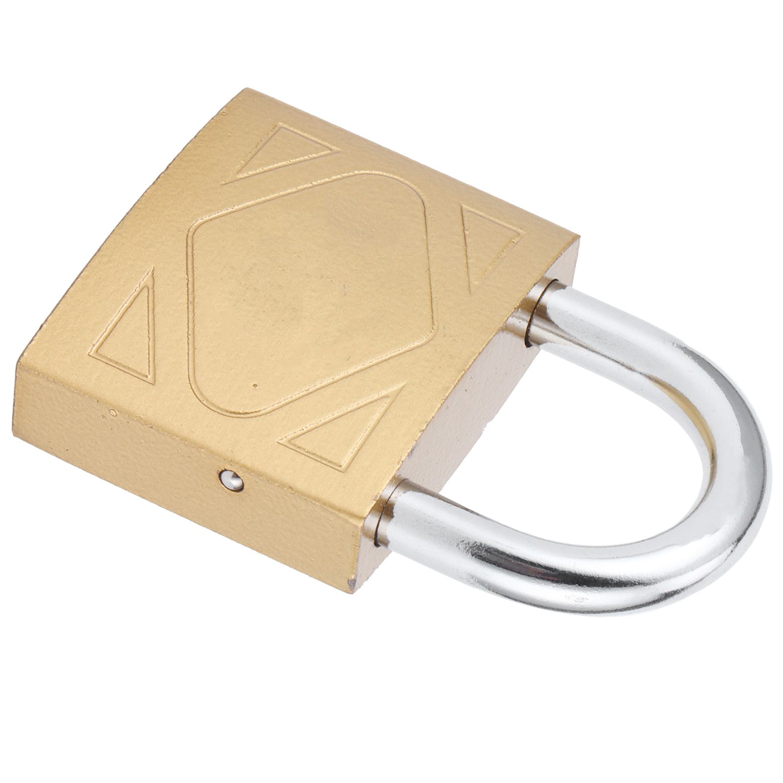 Household Outdoor Padlock with 3 Keys MediumThick Brass Iron Padlock for Door view 3